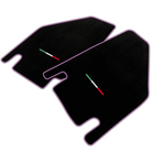 Black Floor Mats for Lamborghini Countach with Italian Flag | Various Trim Colors