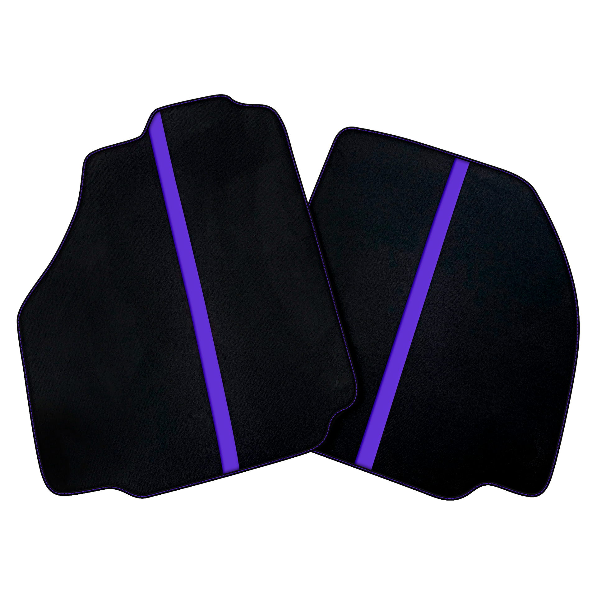 Black Car Floor Mats with Leather Line for Ferrari 488 Pista Spider (2019-2021) | Various Colors