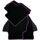 Custom Black Floor Mats for Ferrari Dino 308 GT4 (1973-1979) with Leather