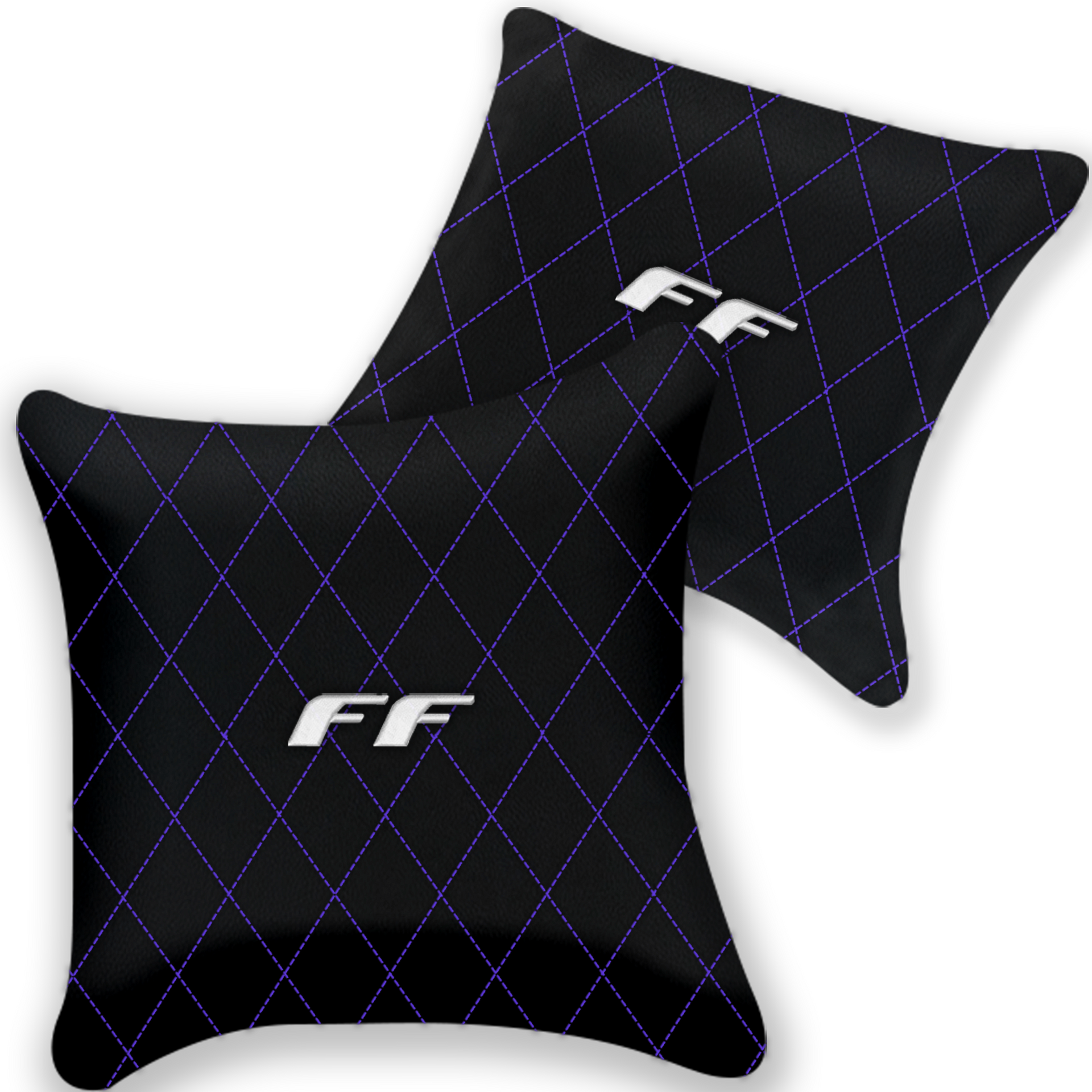 Custom Black Leather Pillows for Ferrari GTC4 Lusso - Set of 2