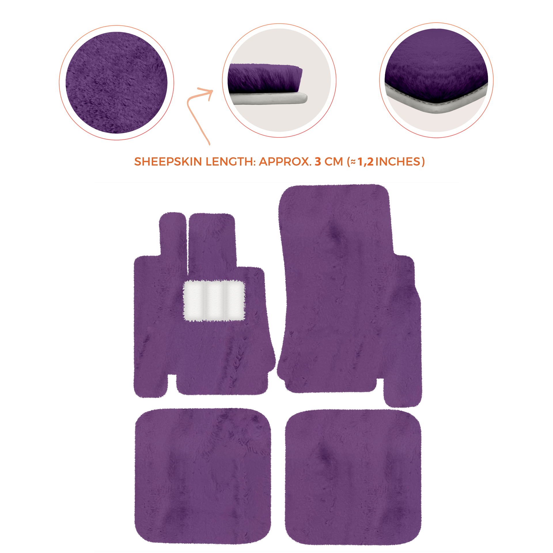 Premium Luxurious Sheepskin Floor Mats for Bentley Arnage (1998-2009)