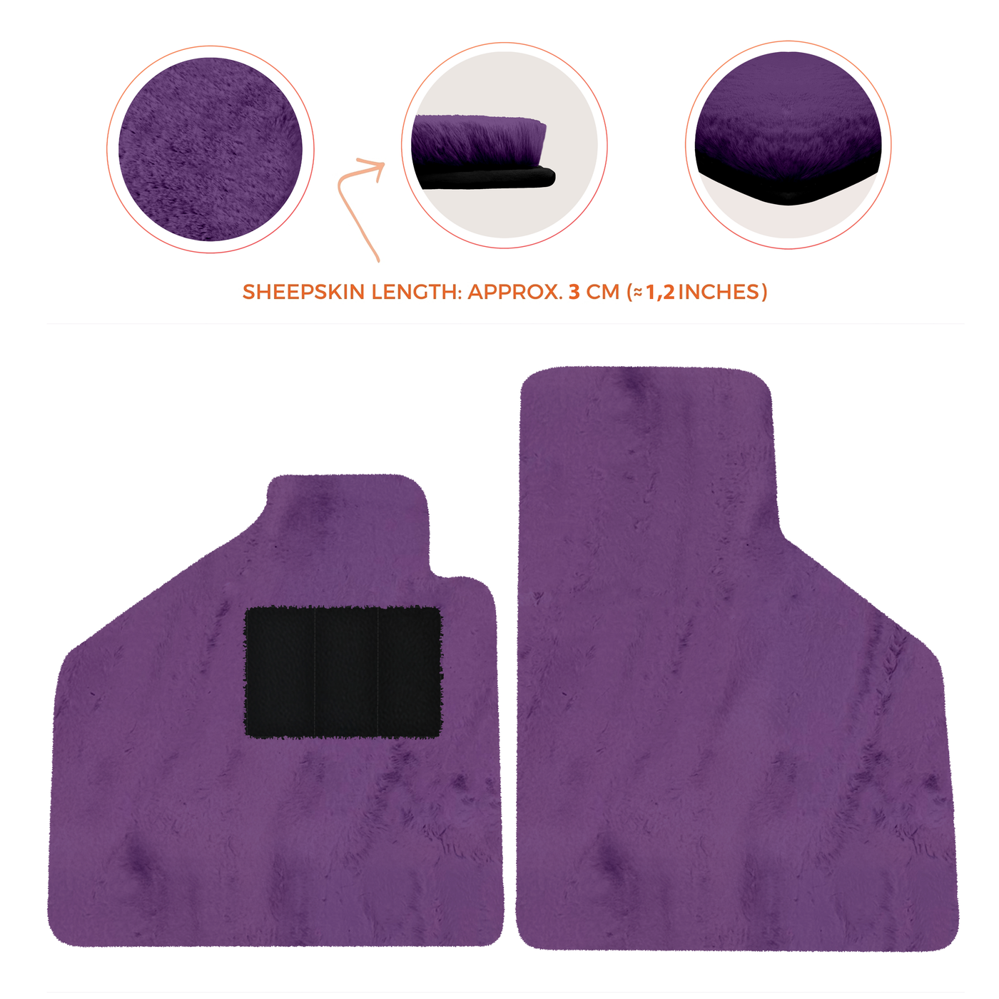 Premium Sheepskin Floor Mats for Lamborghini Aventador (2012-2022)