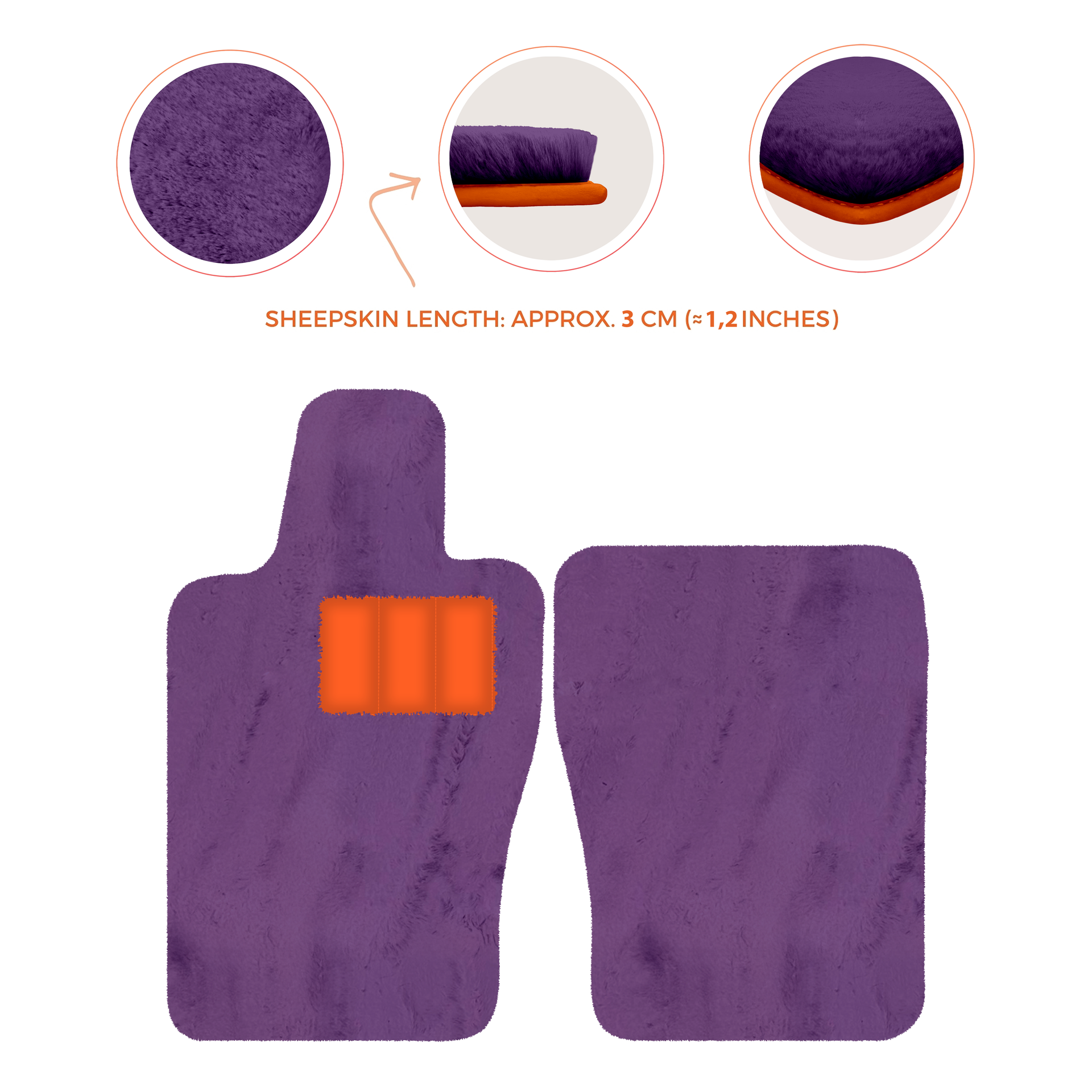 Premium Sheepskin Floor Mats for Aston Martin V8 Vantage (2019-2025)