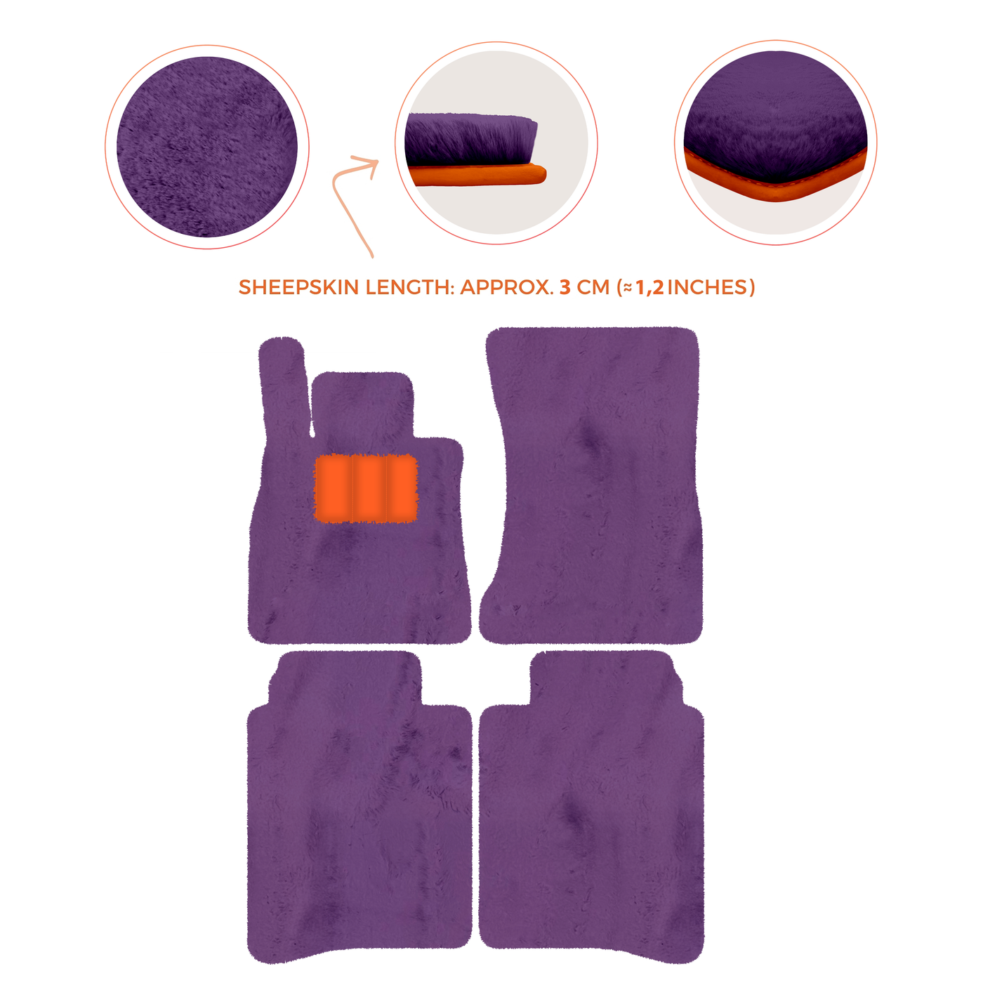 Luxury Sheepskin Floor Mats for Mercedes-Benz S-Class X222 | 2015-2021