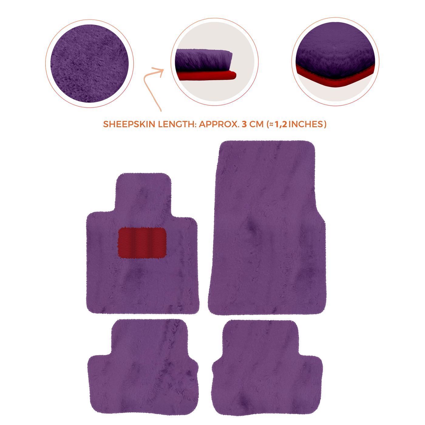 Premium Sheepskin Floor Mats for Rolls-Royce Shadow (1965-1977)