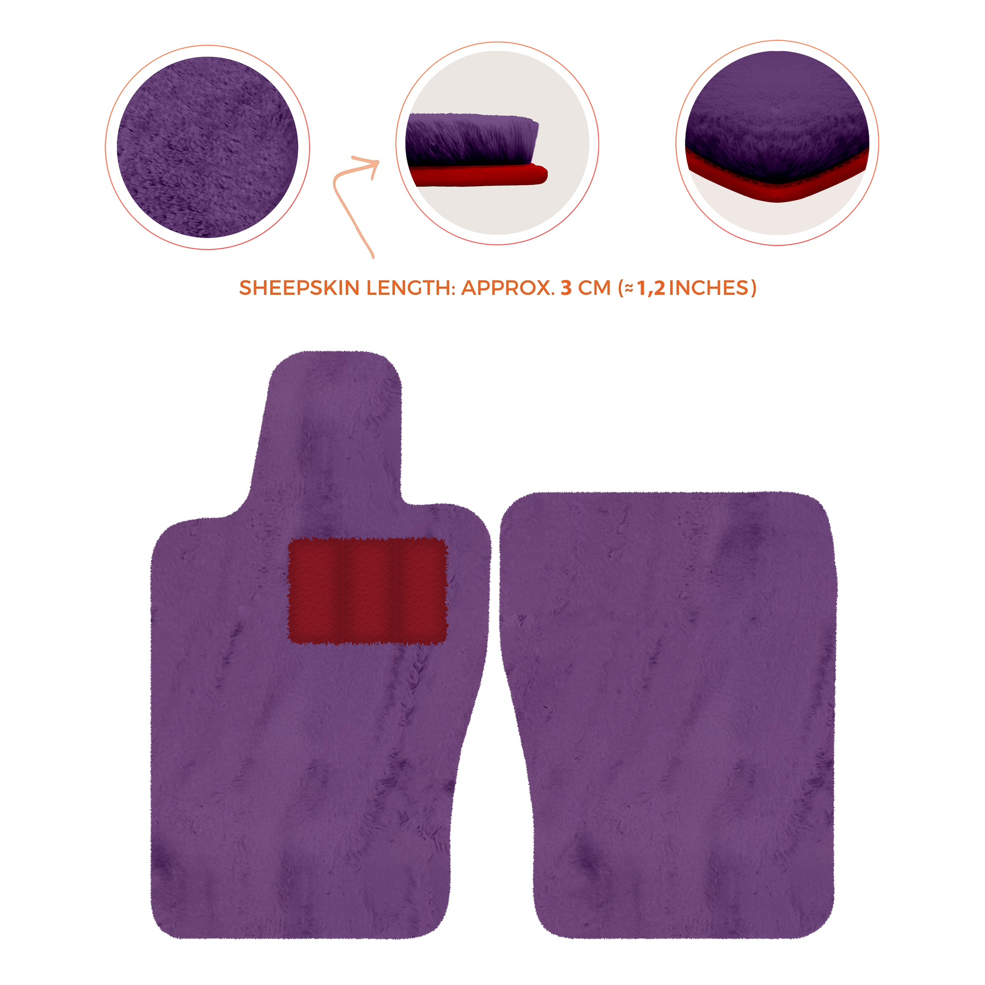 Premium Sheepskin Floor Mats for Aston Martin V8 Vantage (2019-2025)