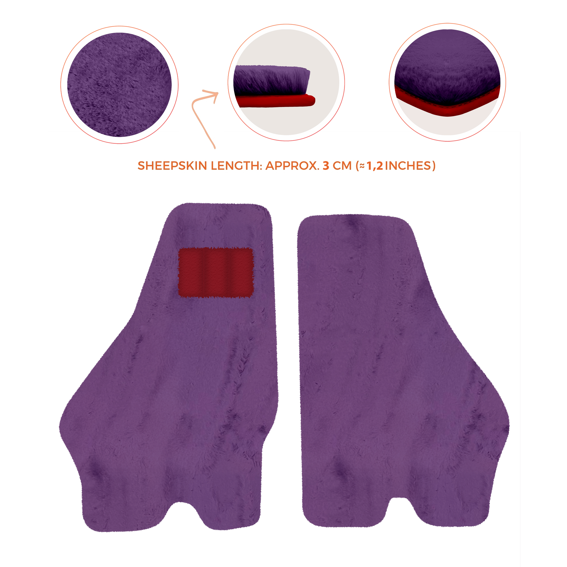 Luxury Sheepskin Floor Mats for Lamborghini Urus (2018-2026)