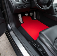 Tapis de voiture rouges personnalisés pour Lamborghini Gallardo avec cuir Alcantara