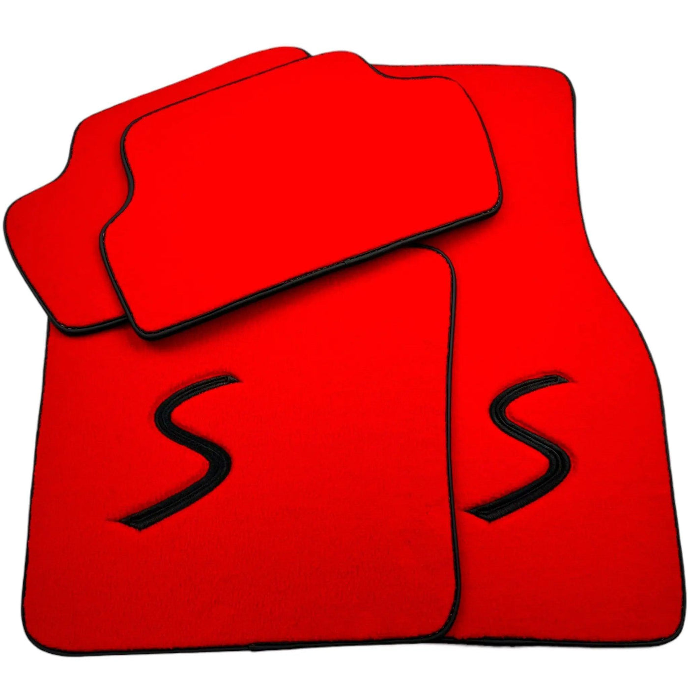 Red Floor Mats for Mini Cabrio R56 Convertible (2009-2016) - AutoWin