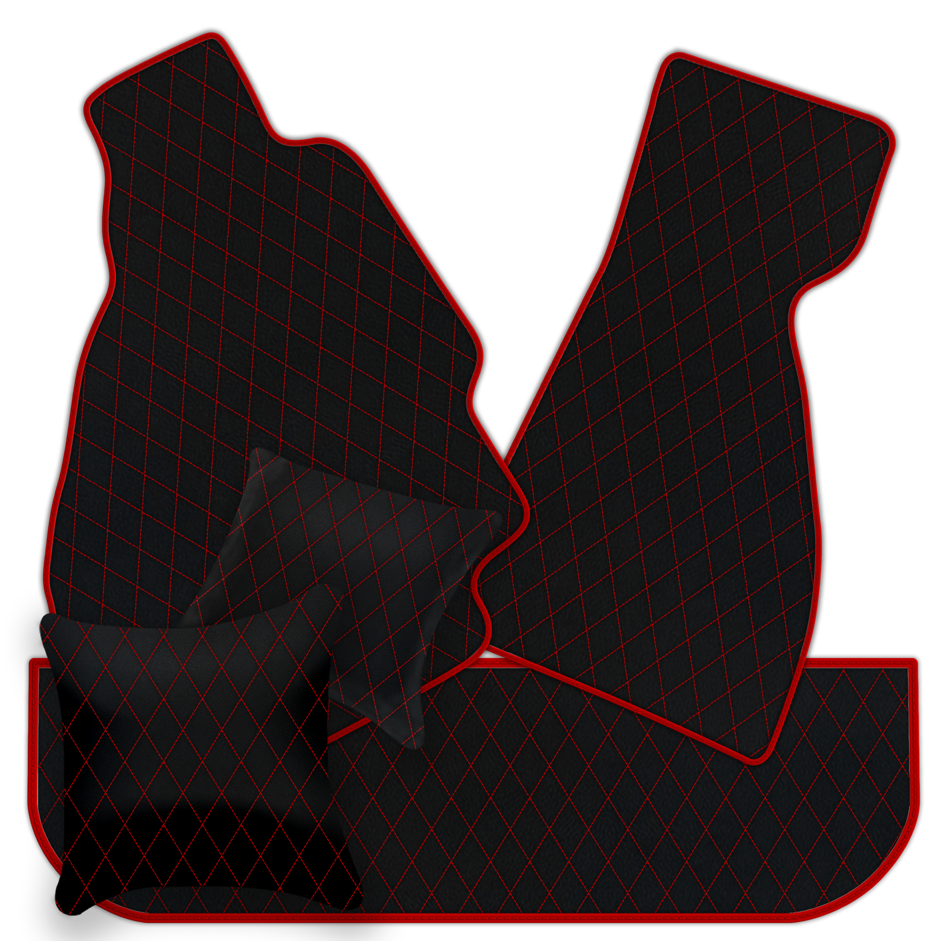 Premium Black Leather Floor Mats for Ferrari Enzo (2002-2004)