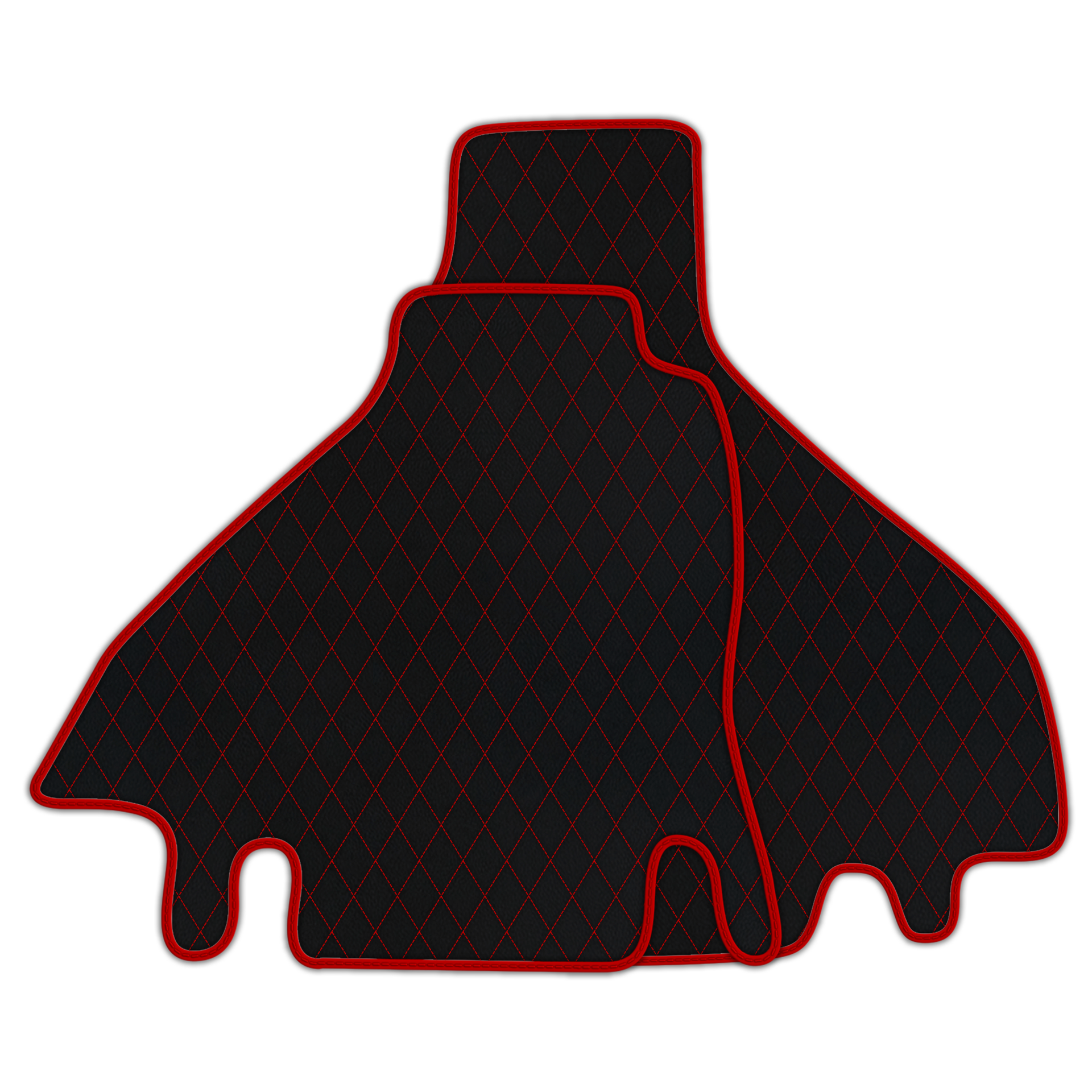 Premium Black Leather Floor Mats for Ferrari 512 TR (1992-1994)