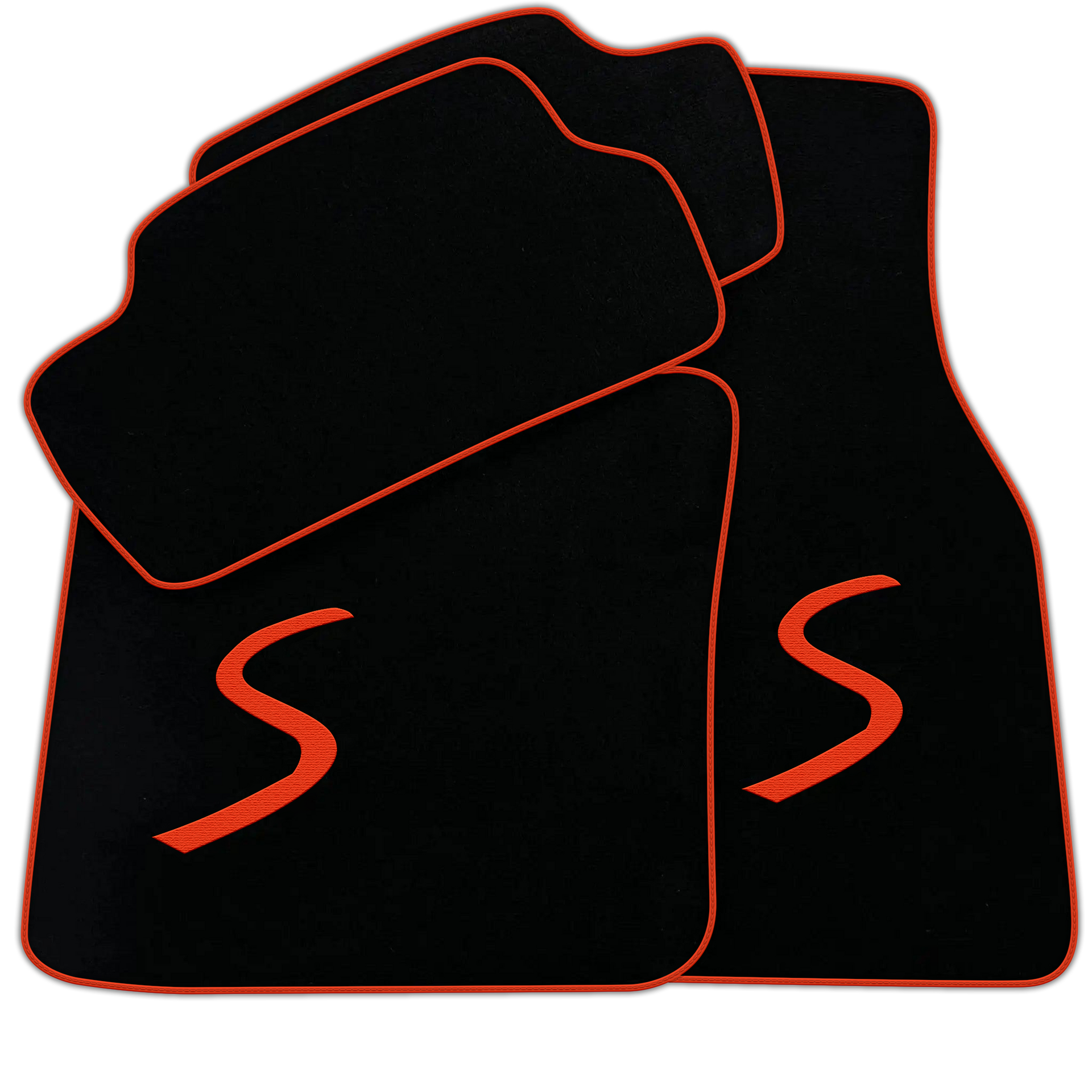 Black Floor Mats for Mini Cooper / One F55 5-Doors (2015-2023)