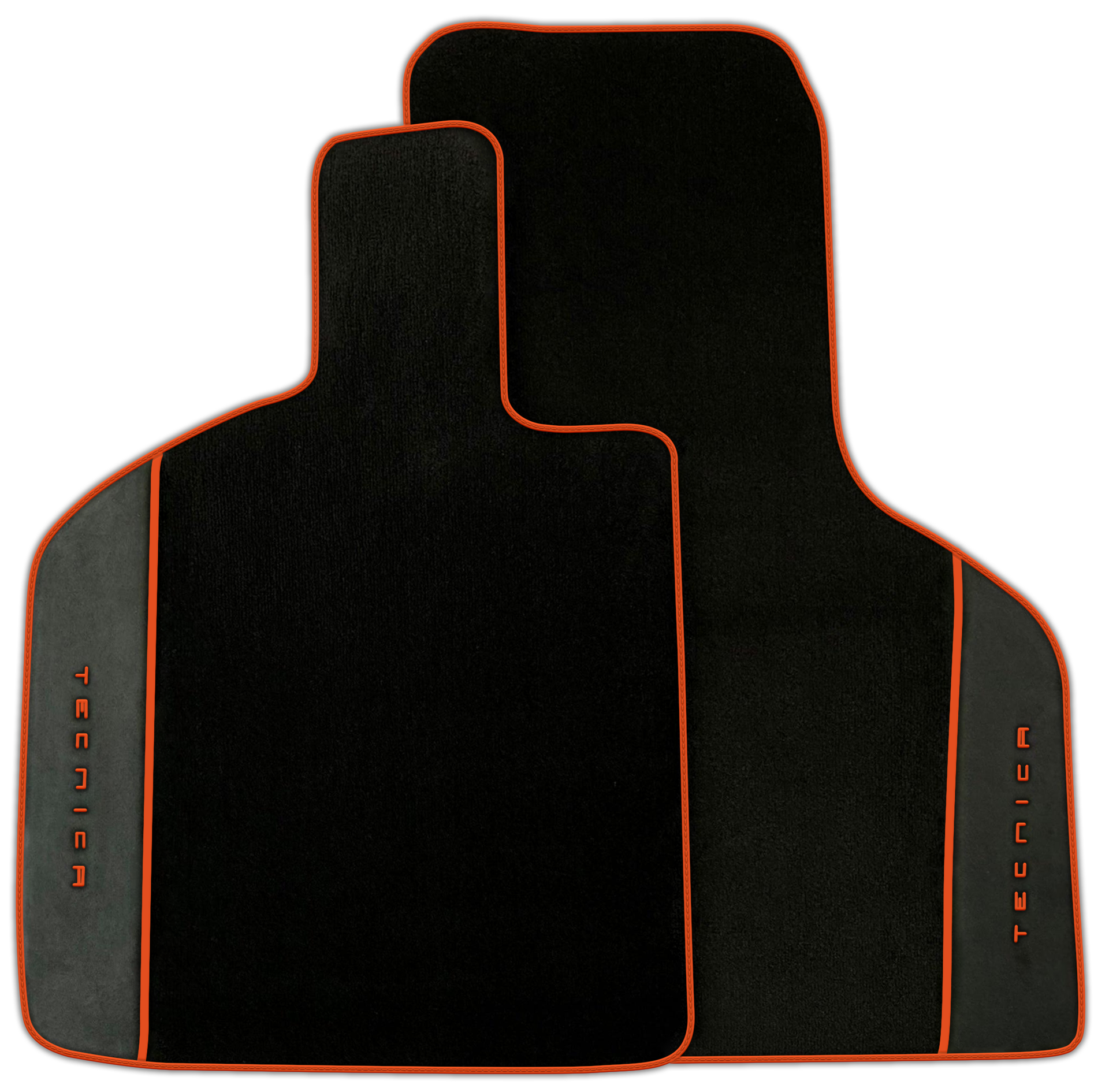 Black Floor Mats for Lamborghini Huracan Tecnica | Alcantara Leather Borders