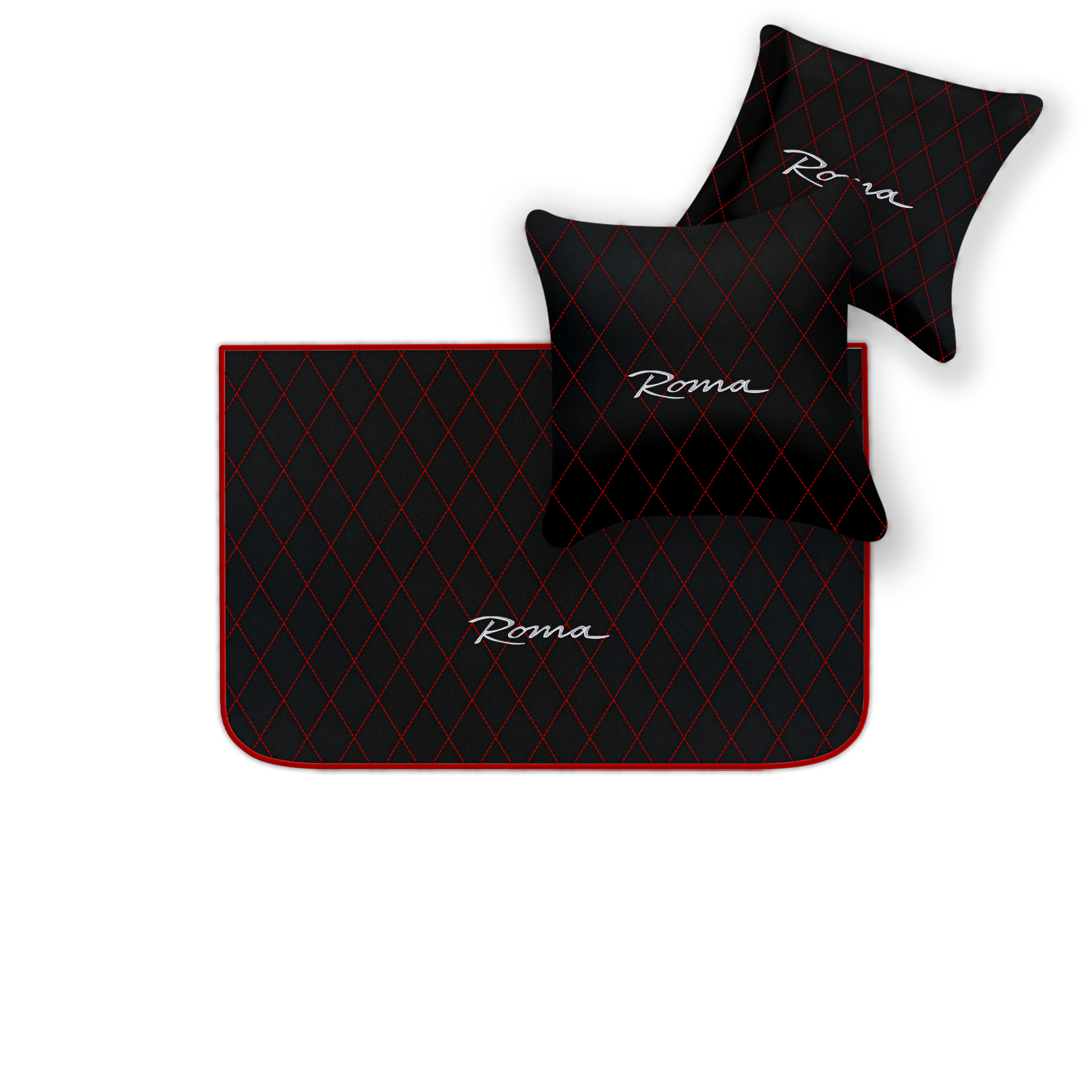 Premium Black Leather Floor Mats for Ferrari Portofino (2018-2023)