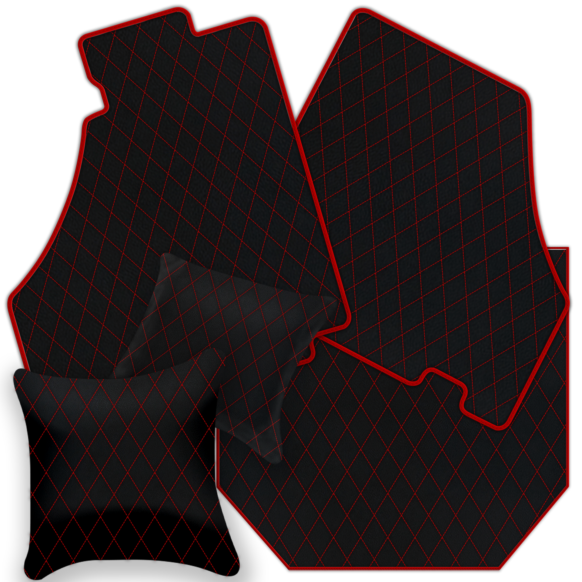 Black Leather Floor Mats for Ferrari 458 GT2 (2012-2015) | AW1 Design