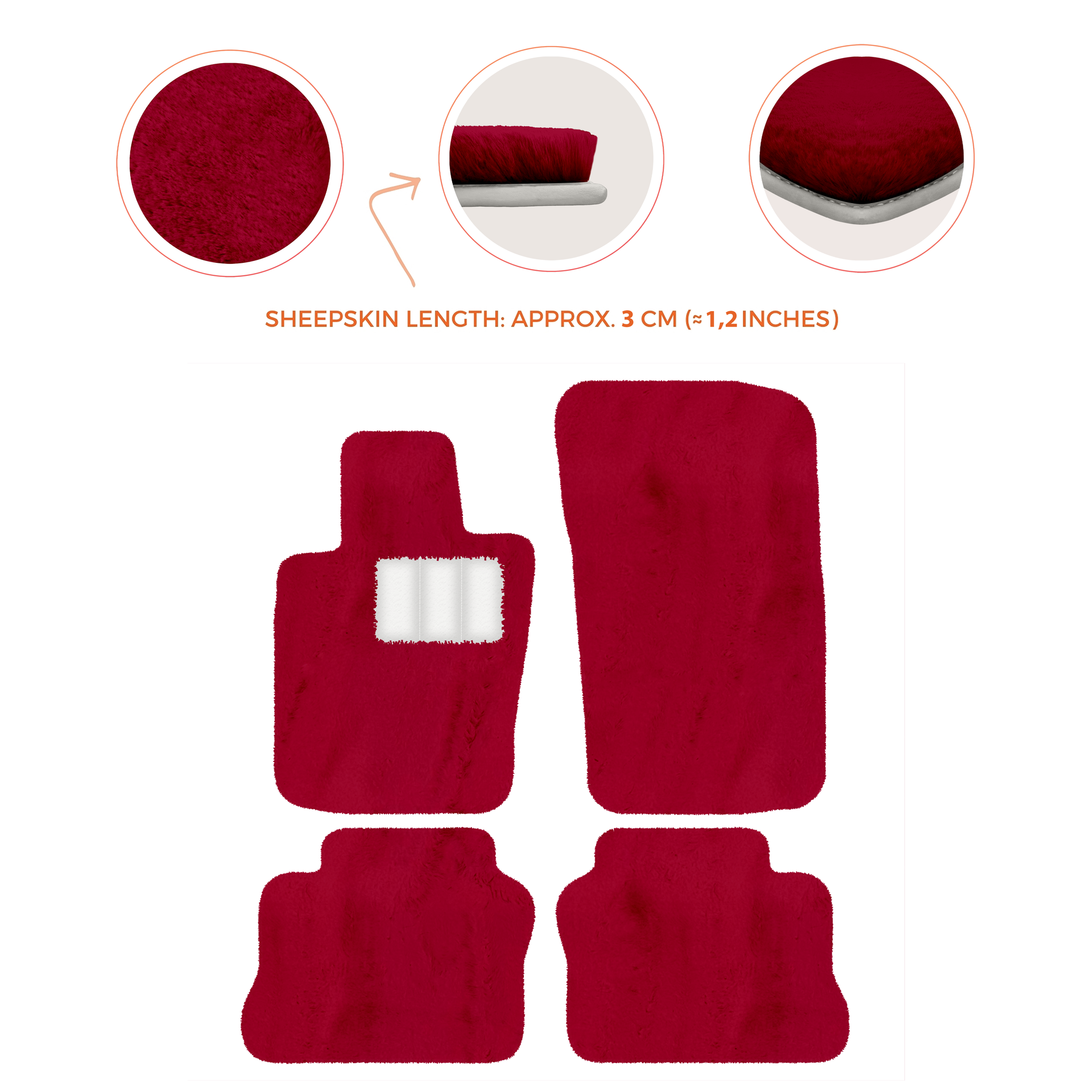 Luxurious Sheepskin Floor Mats for Porsche Panamera (2009-2016)