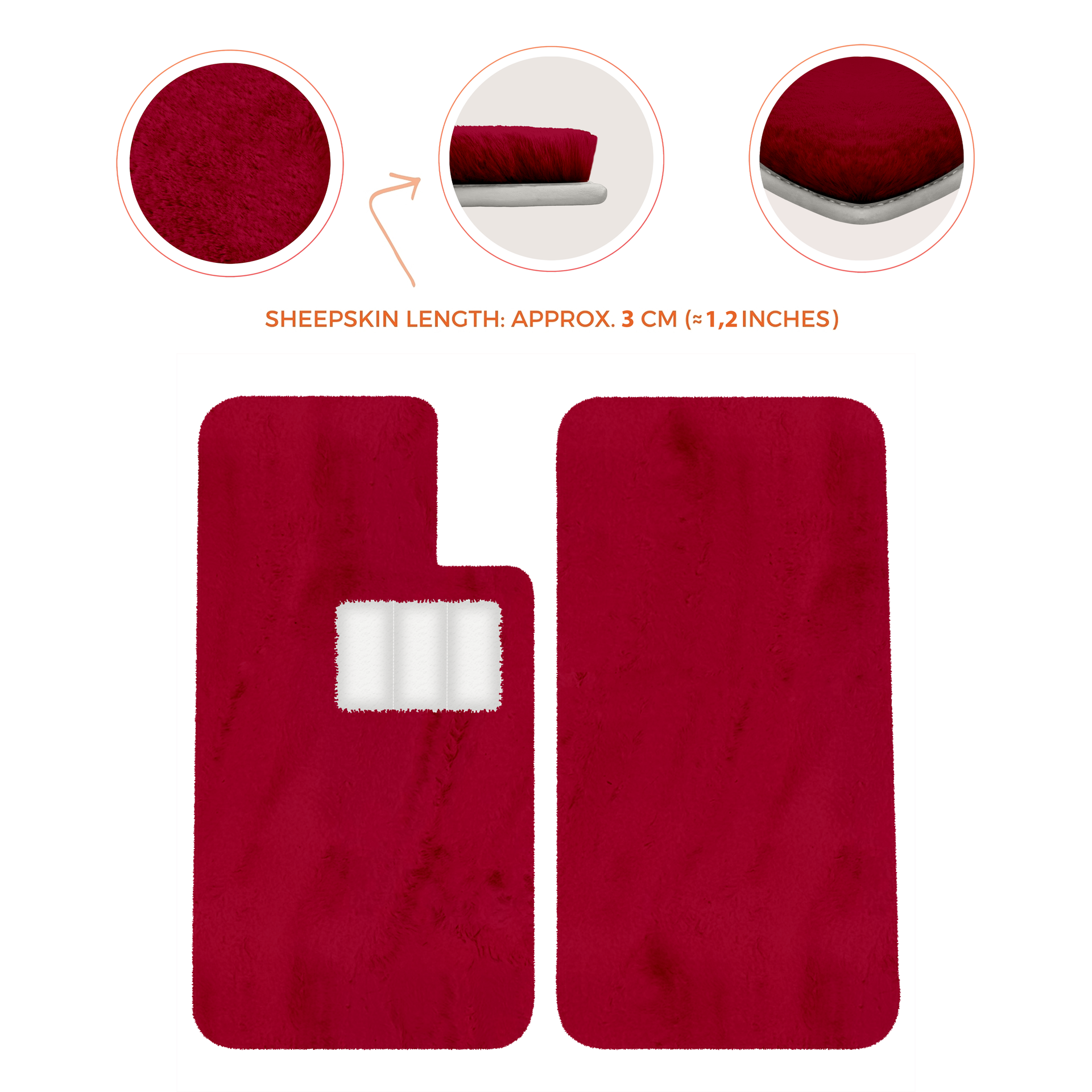 Premium Sheepskin Floor Mats for Aston Martin V8 Virage (1989-1995) Coupe