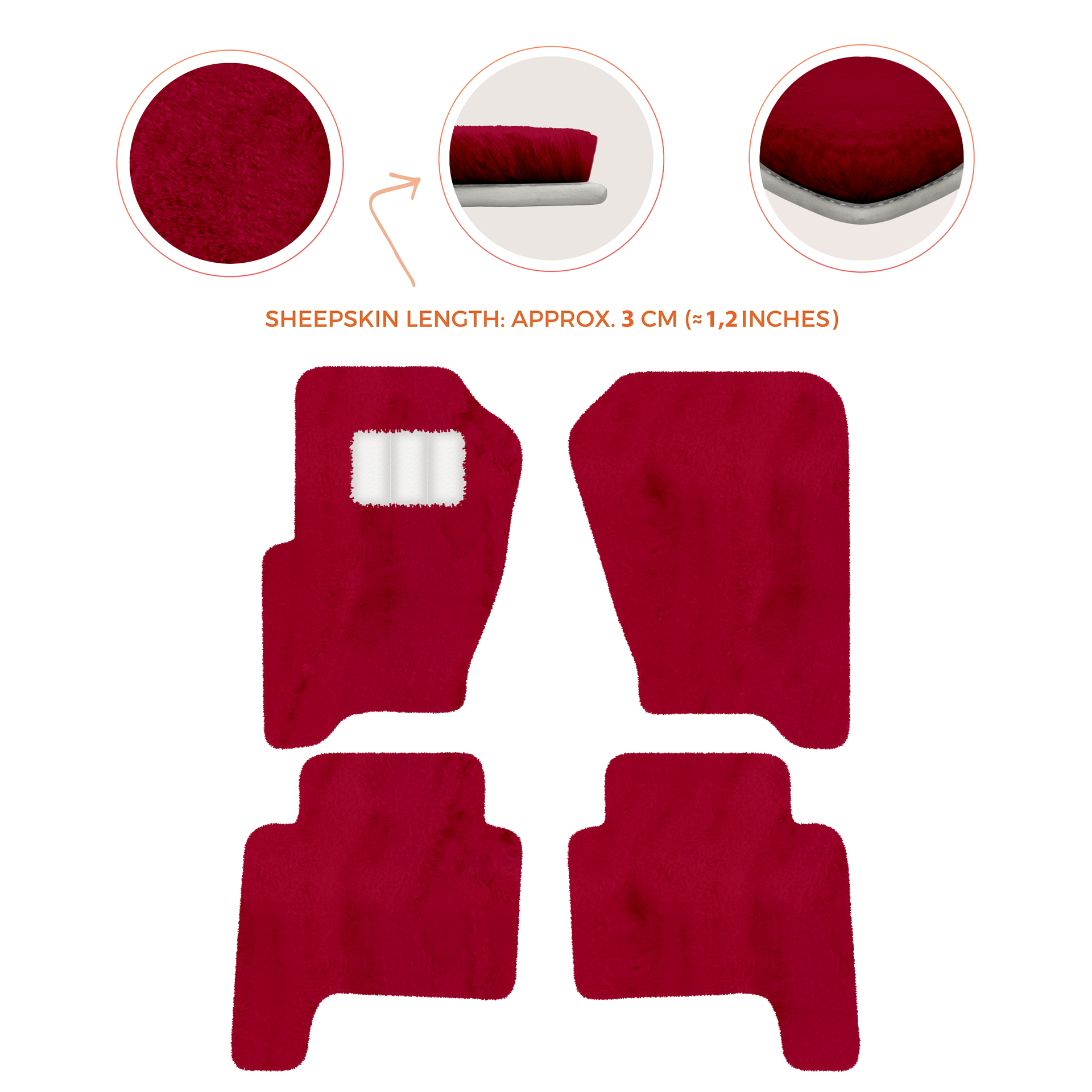 Luxury Sheepskin Floor Mats for Land Rover Discovery (2017-2026)