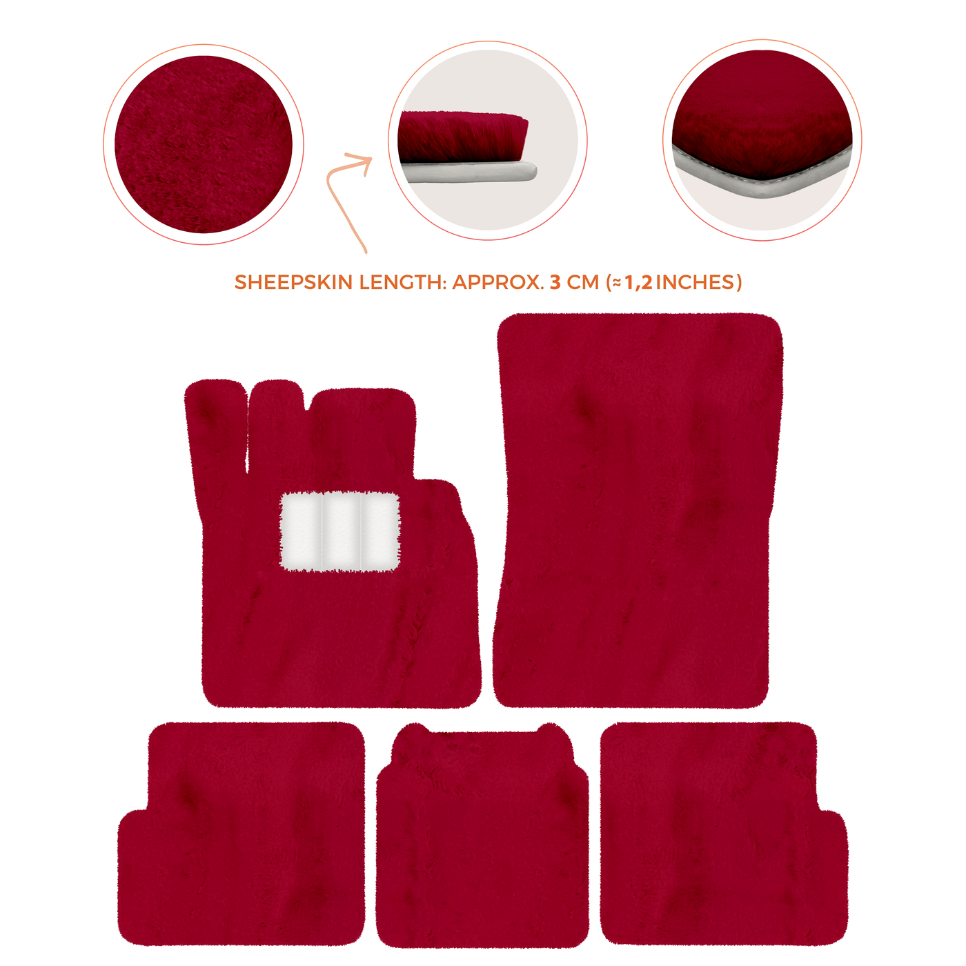 Premium Sheepskin Floor Mats for Ferrari 296 GTS (2022-2025)