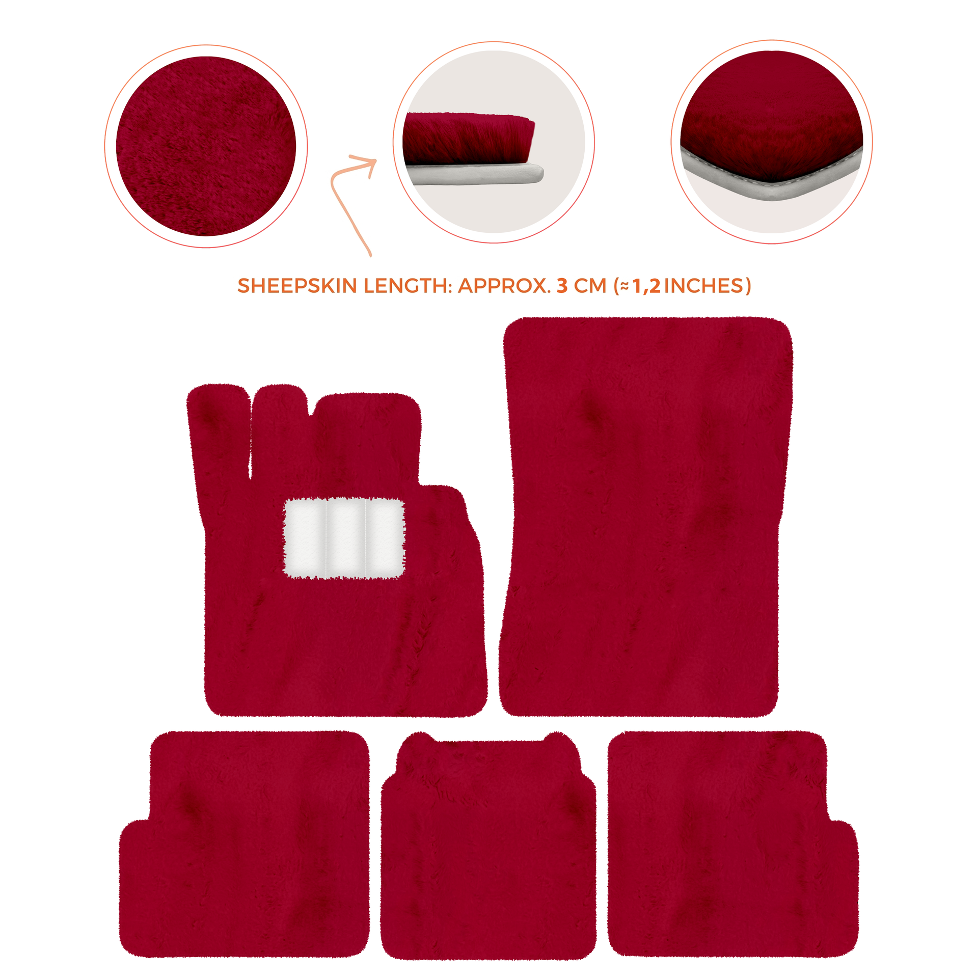 Premium Sheepskin Floor Mats for Ferrari 296 GTS (2022-2025)