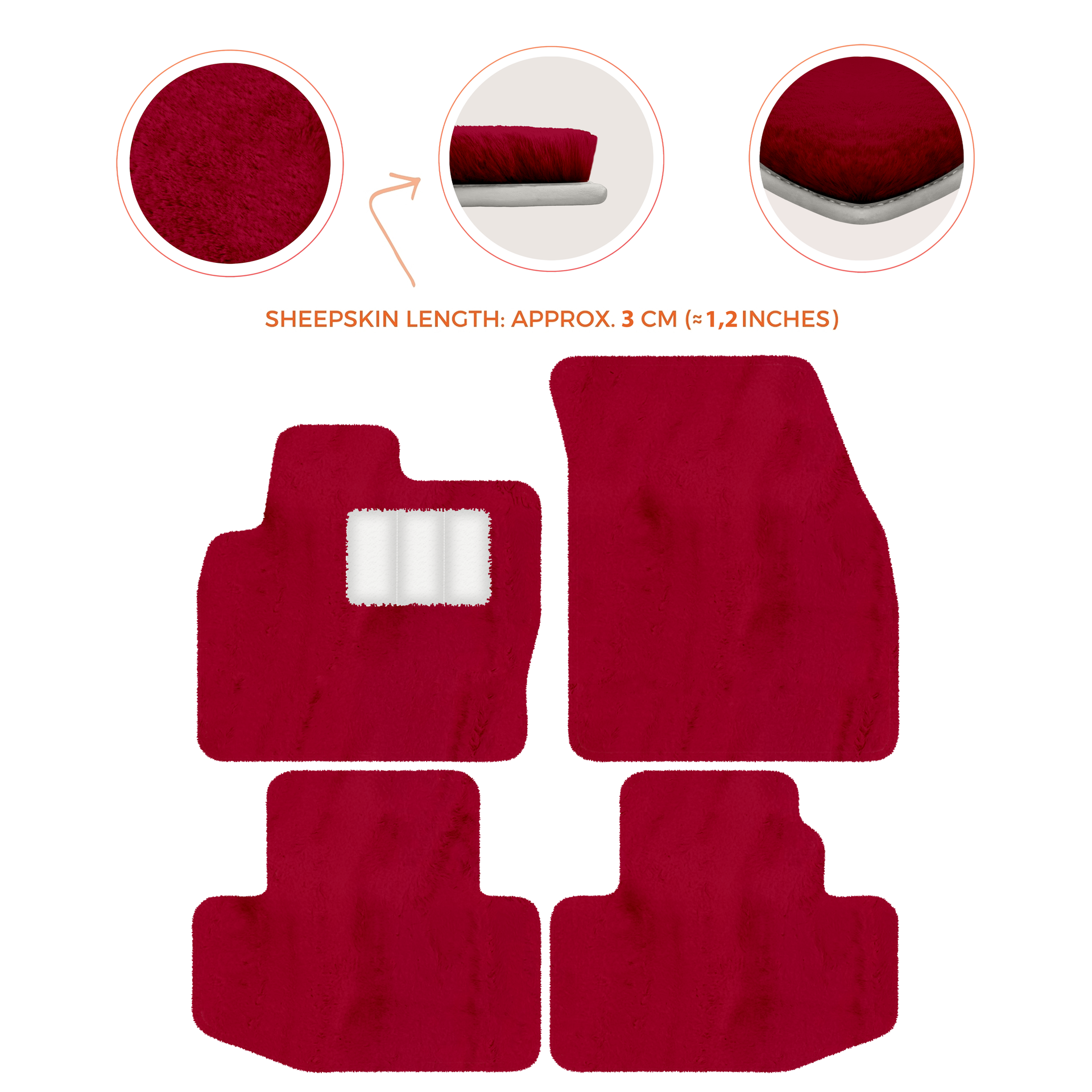 Luxury Sheepskin Floor Mats for Range Rover Sport L460 (2022-2024)