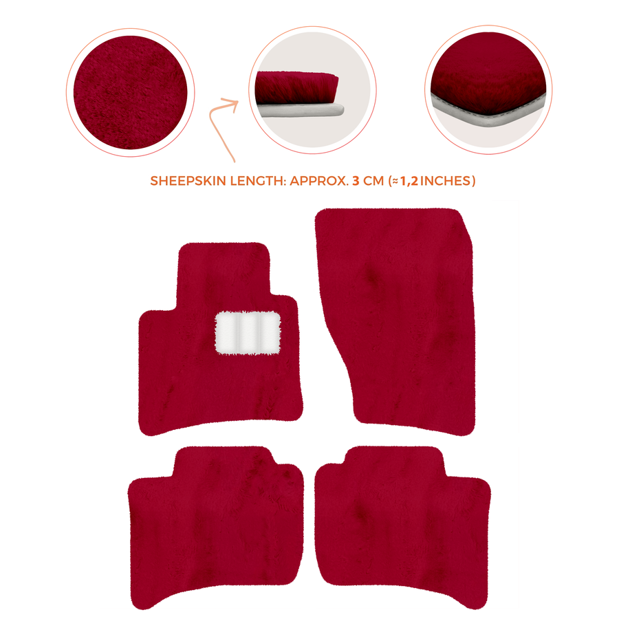 Premium Sheepskin Floor Mats for Porsche Cayenne (2010-2018)