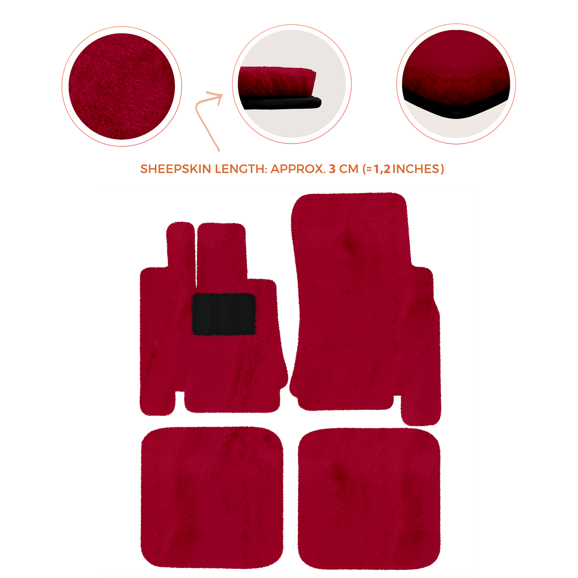 Premium Luxurious Sheepskin Floor Mats for Bentley Arnage (1998-2009)