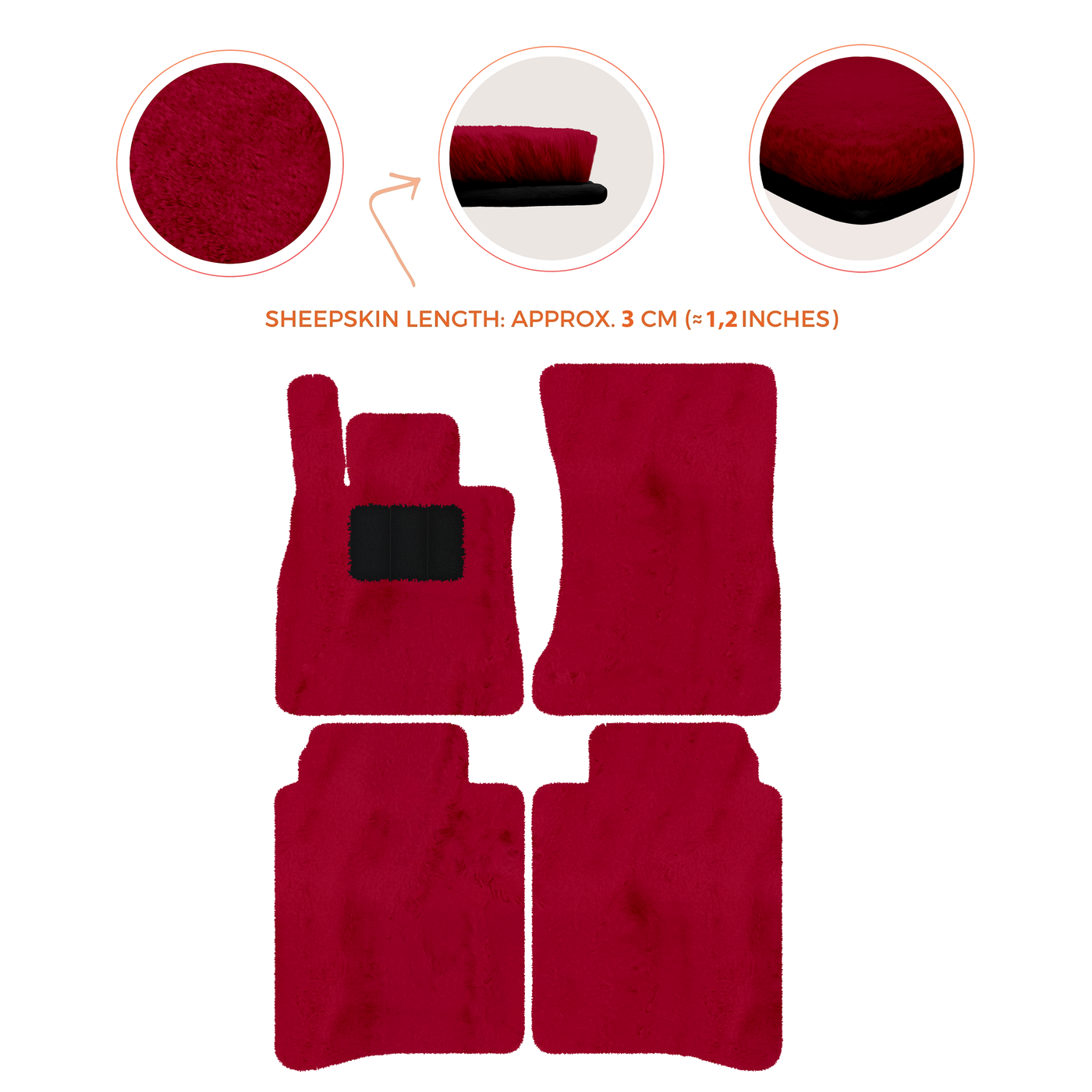 Luxury Sheepskin Floor Mats for Mercedes-Benz S-Class X222 | 2015-2021