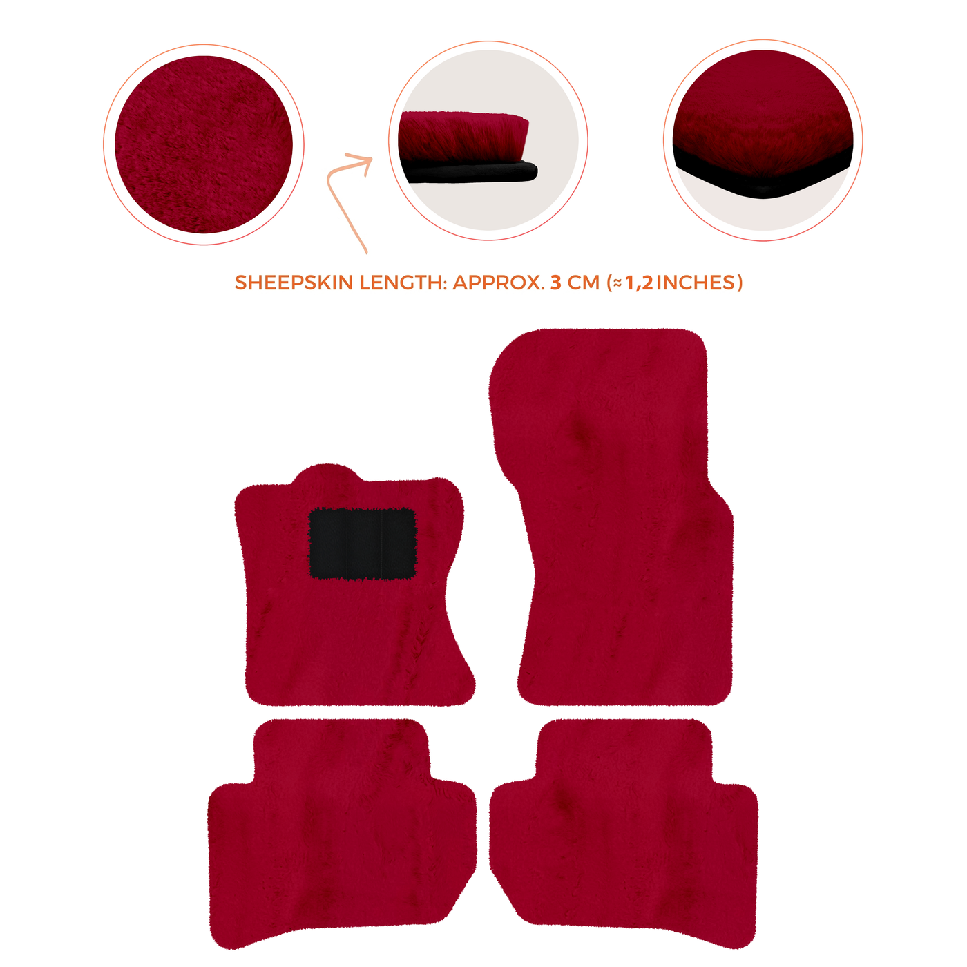 Premium Sheepskin Floor Mats for 2010-2013 Range Rover Sport