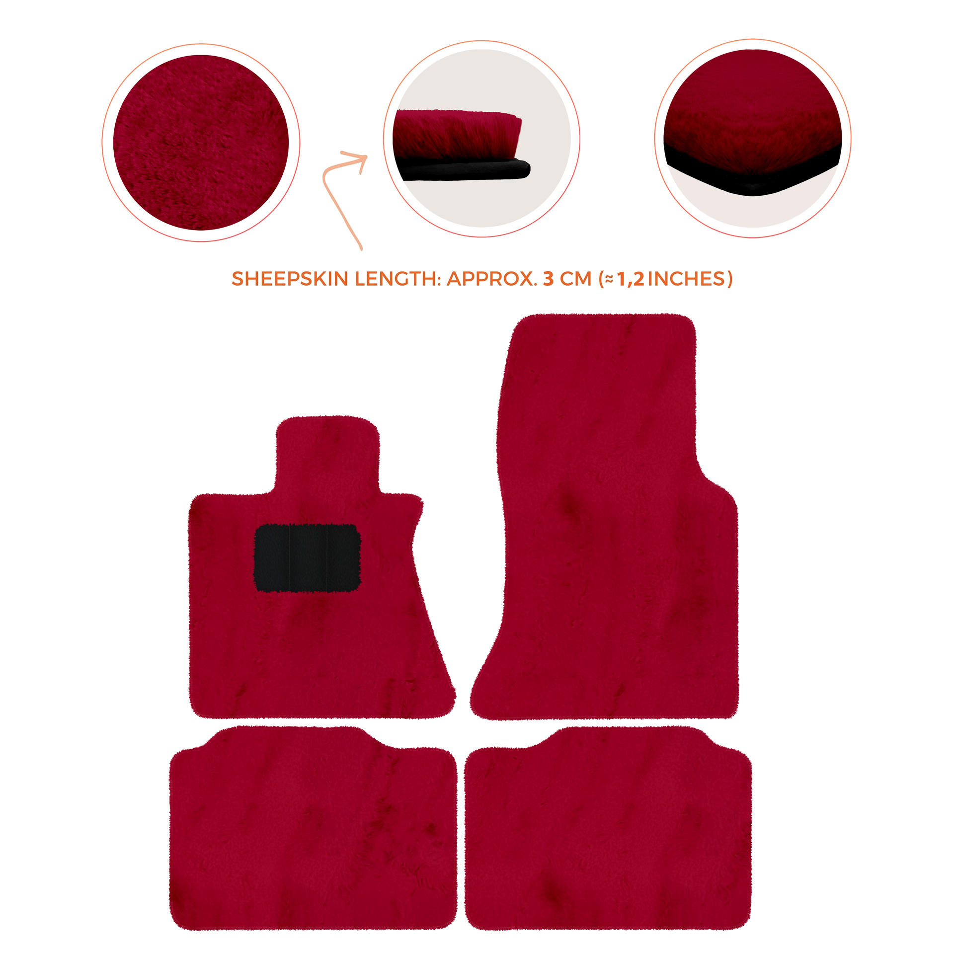 Premium Sheepskin Floor Mats for Rolls-Royce Phantom Sedan (2003-2016)