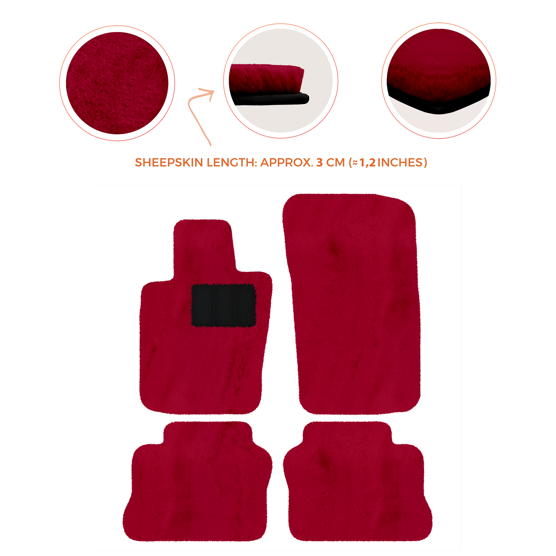 Luxurious Sheepskin Floor Mats for Porsche Panamera (2009-2016)