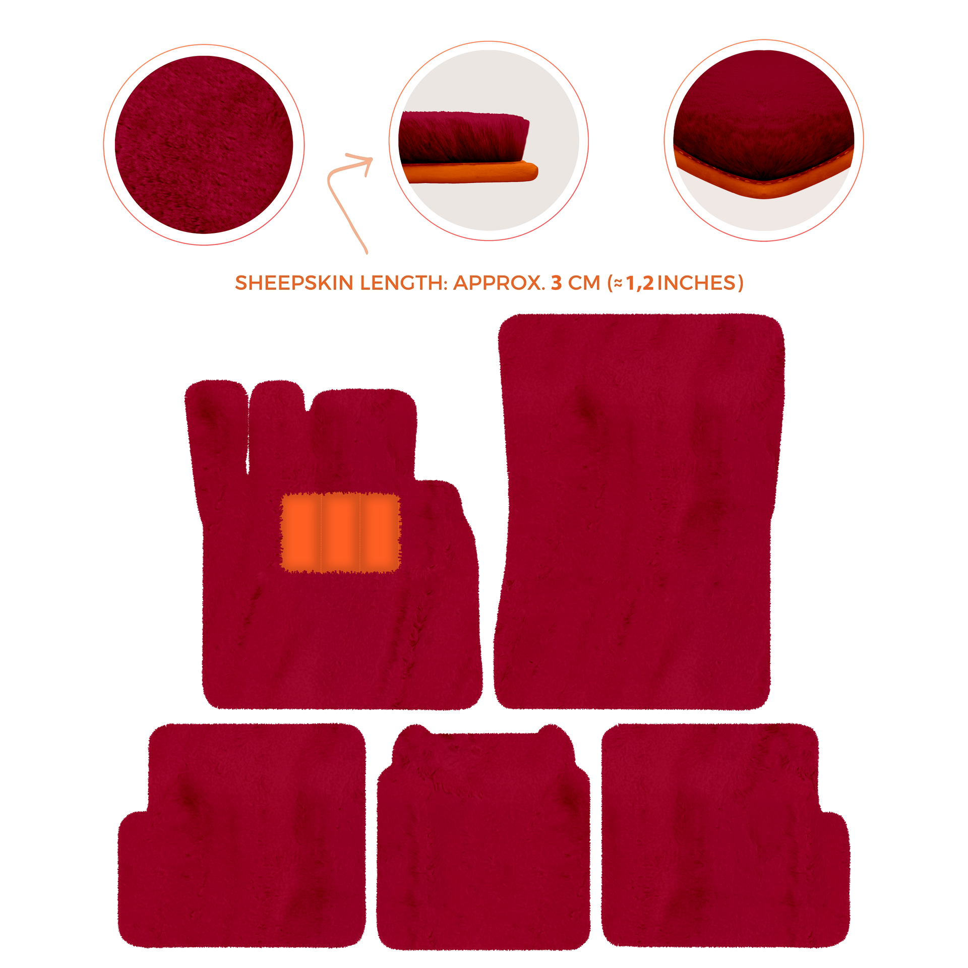 Premium Sheepskin Floor Mats for Ferrari 296 GTS (2022-2025)