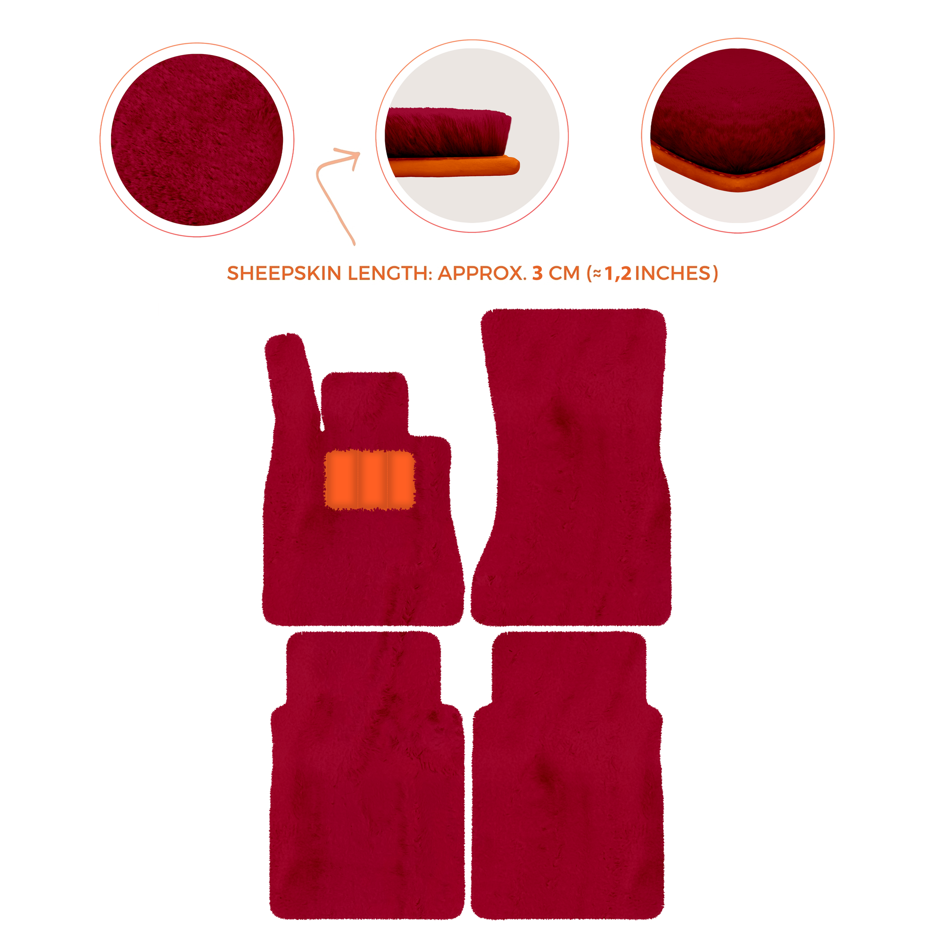 Luxury Sheepskin Floor Mats for Mercedes-Benz G-Class W463 (2018-2023)