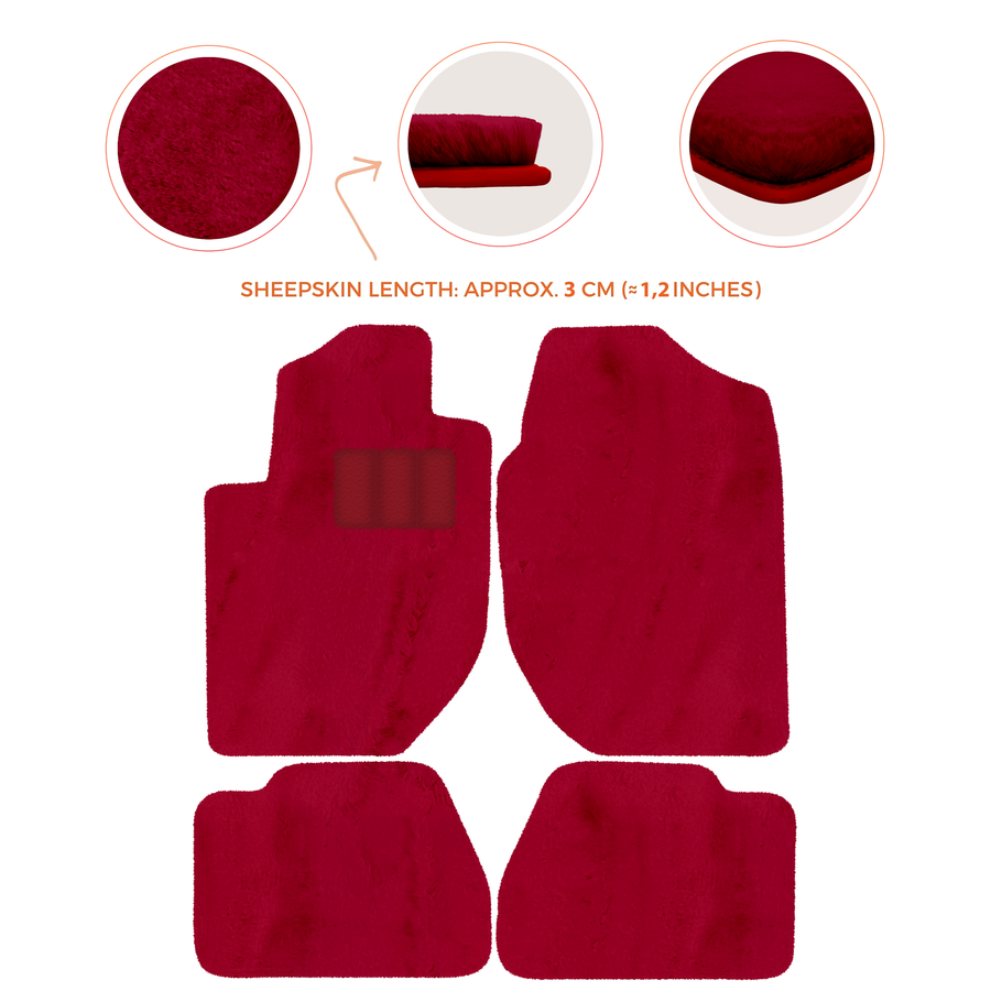 Premium Sheepskin Floor Mats for Land Rover Freelander (1997-2003)