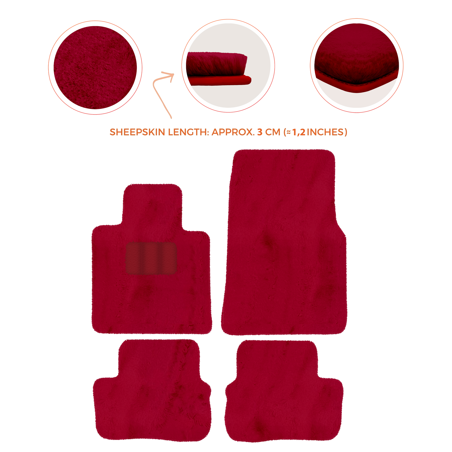 Premium Sheepskin Floor Mats for Rolls-Royce Shadow (1965-1977)