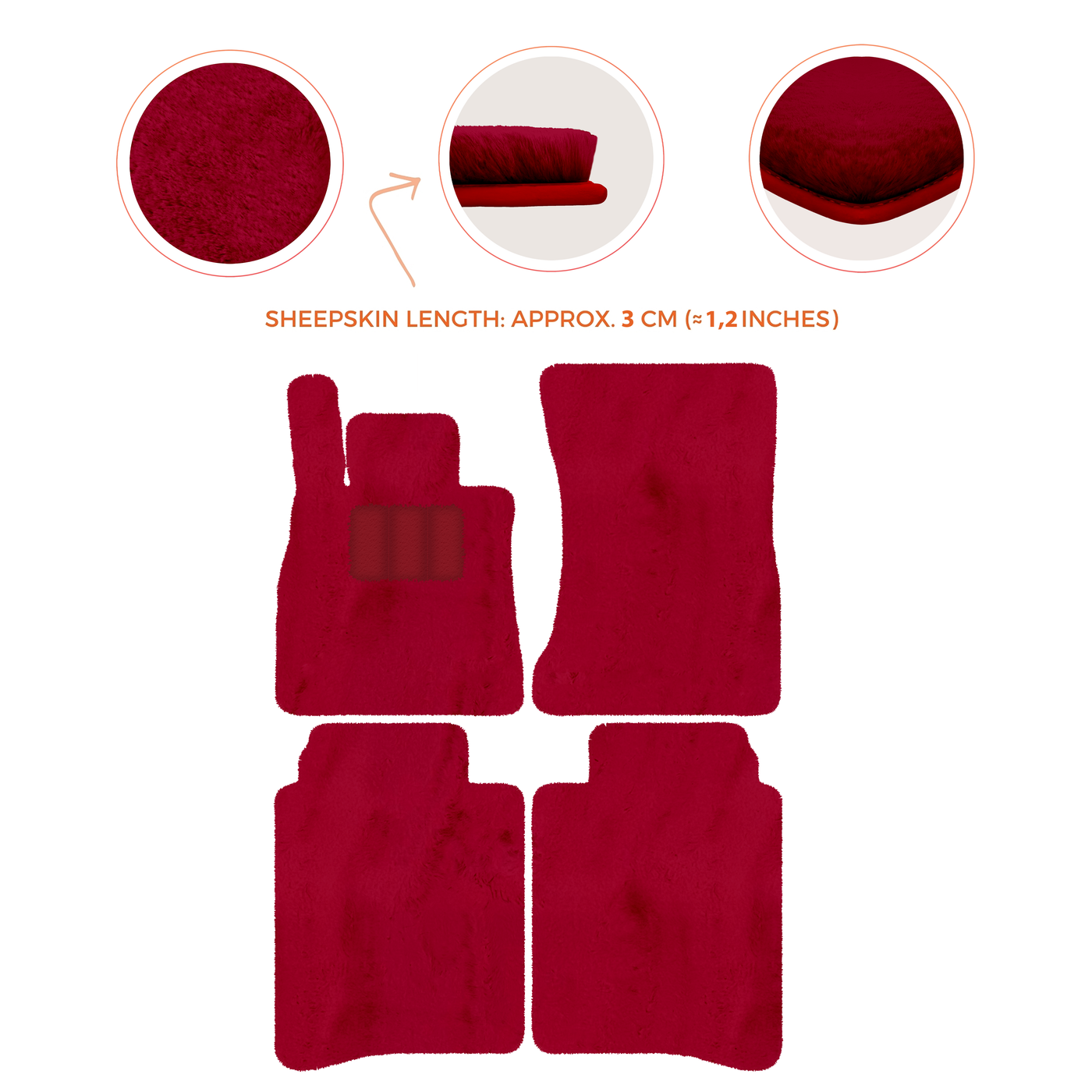 Luxury Sheepskin Floor Mats for Mercedes-Benz S-Class X222 | 2015-2021