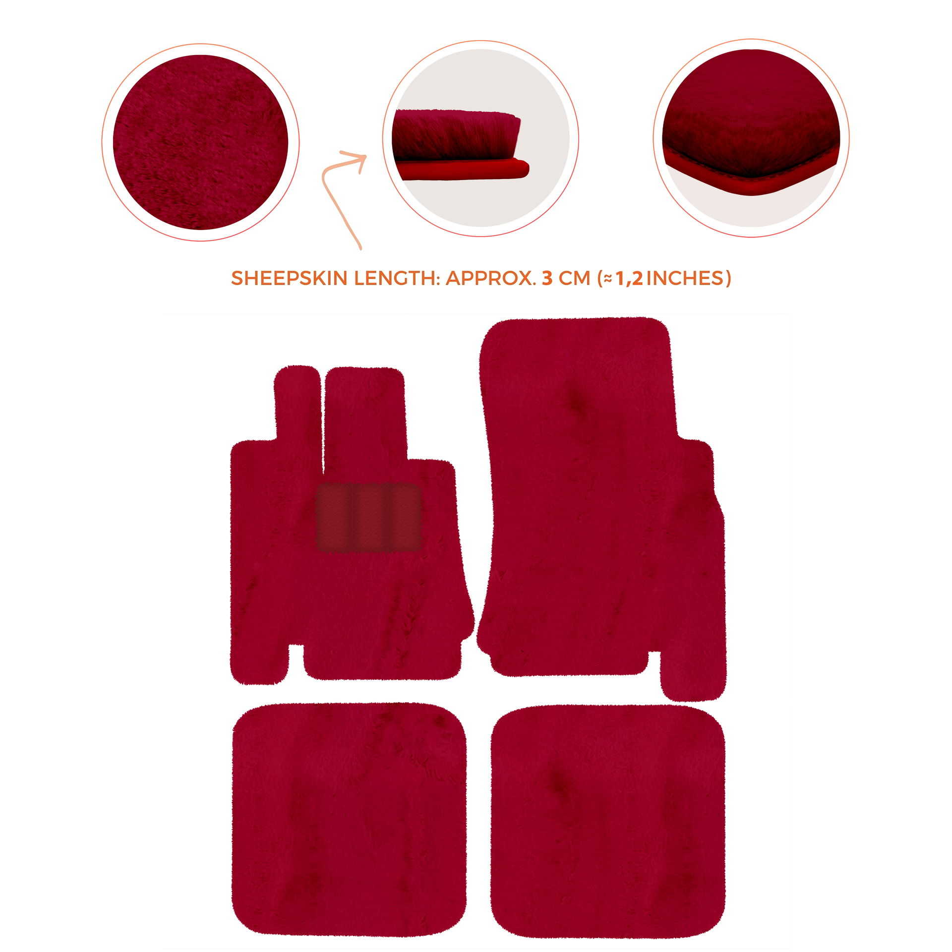 Premium Luxurious Sheepskin Floor Mats for Bentley Arnage (1998-2009)
