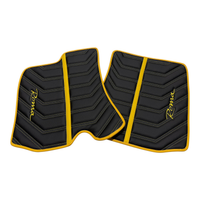 Black Leather Floor Mats for Ferrari Roma (2021-2024) Yellow Sewing