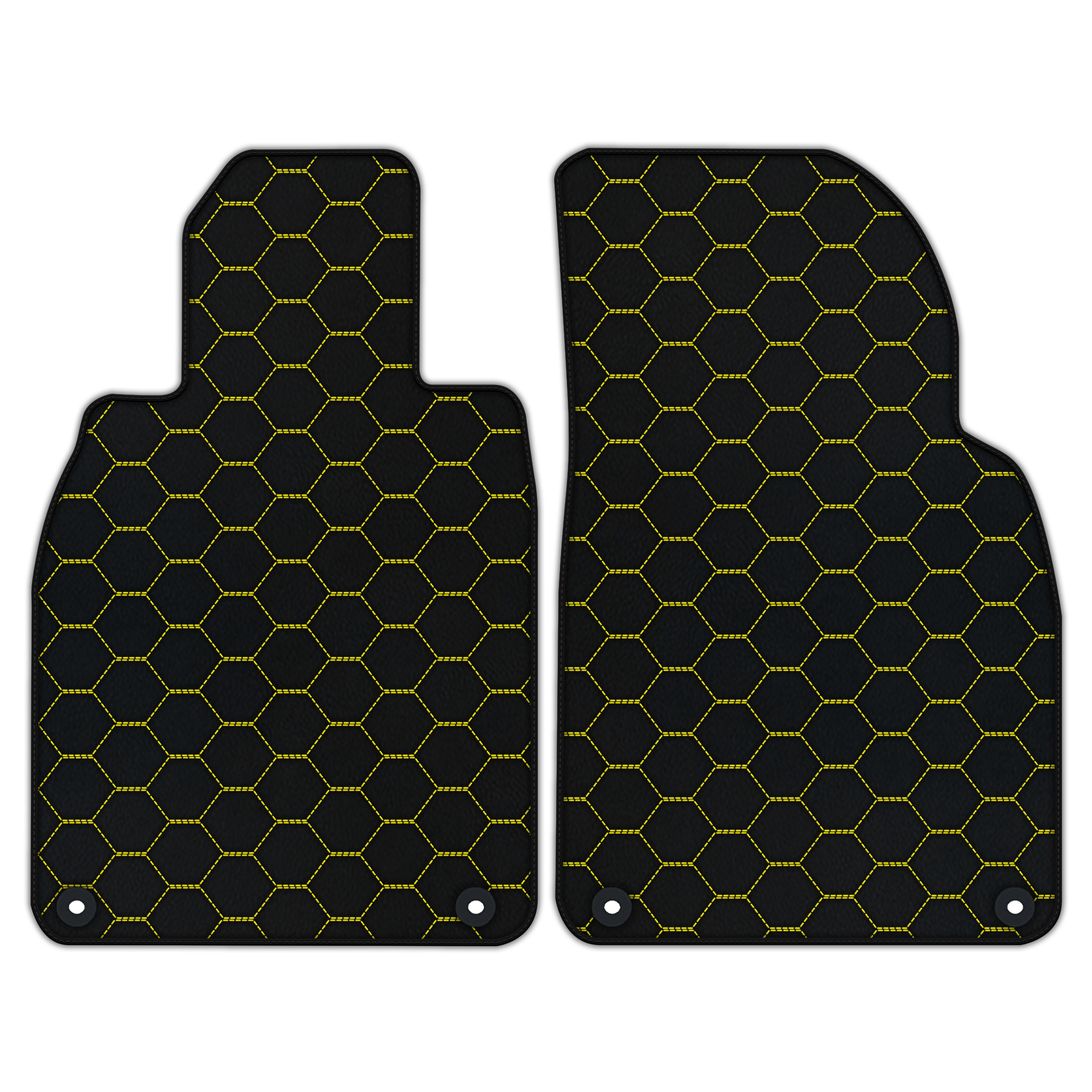 Customizable Leather Floor Mats with Symmetrical Hex Pattern for Porsche Cayman 987 (2009-2012)