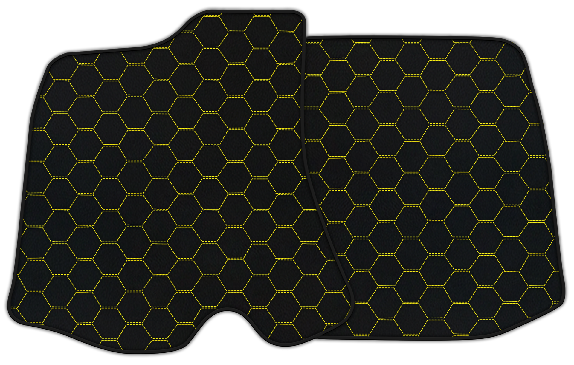 Customizable Leather Floor Mats with Symmetrical Hex Pattern for Ferrari Roma (2021–2024)