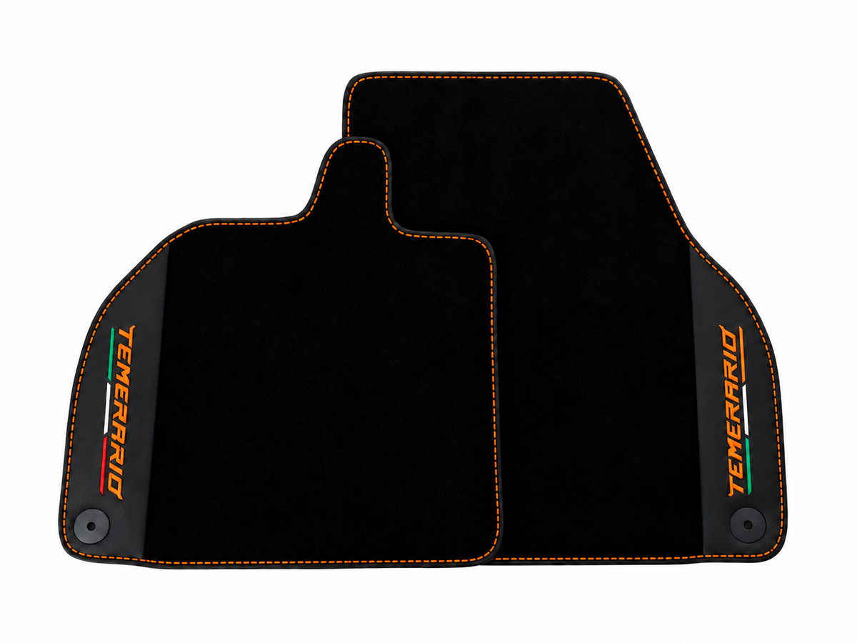 Orange Edition Leder-Fußmatten für Lamborghini Temerario (2025-2026)