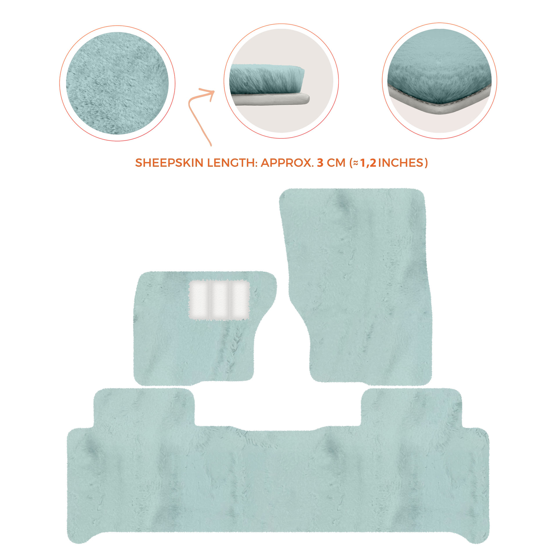 Luxury Sheepskin Floor Mats for Land Rover Discovery (2017-2026)