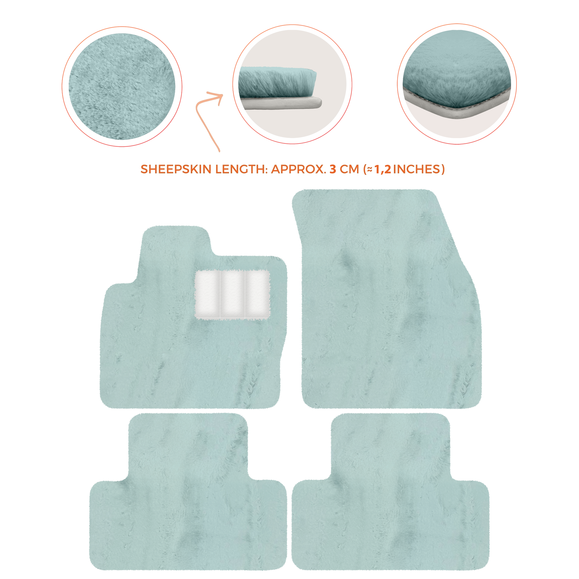 Premium Sheepskin Floor Mats for Range Rover Vehicles (2012-2022)