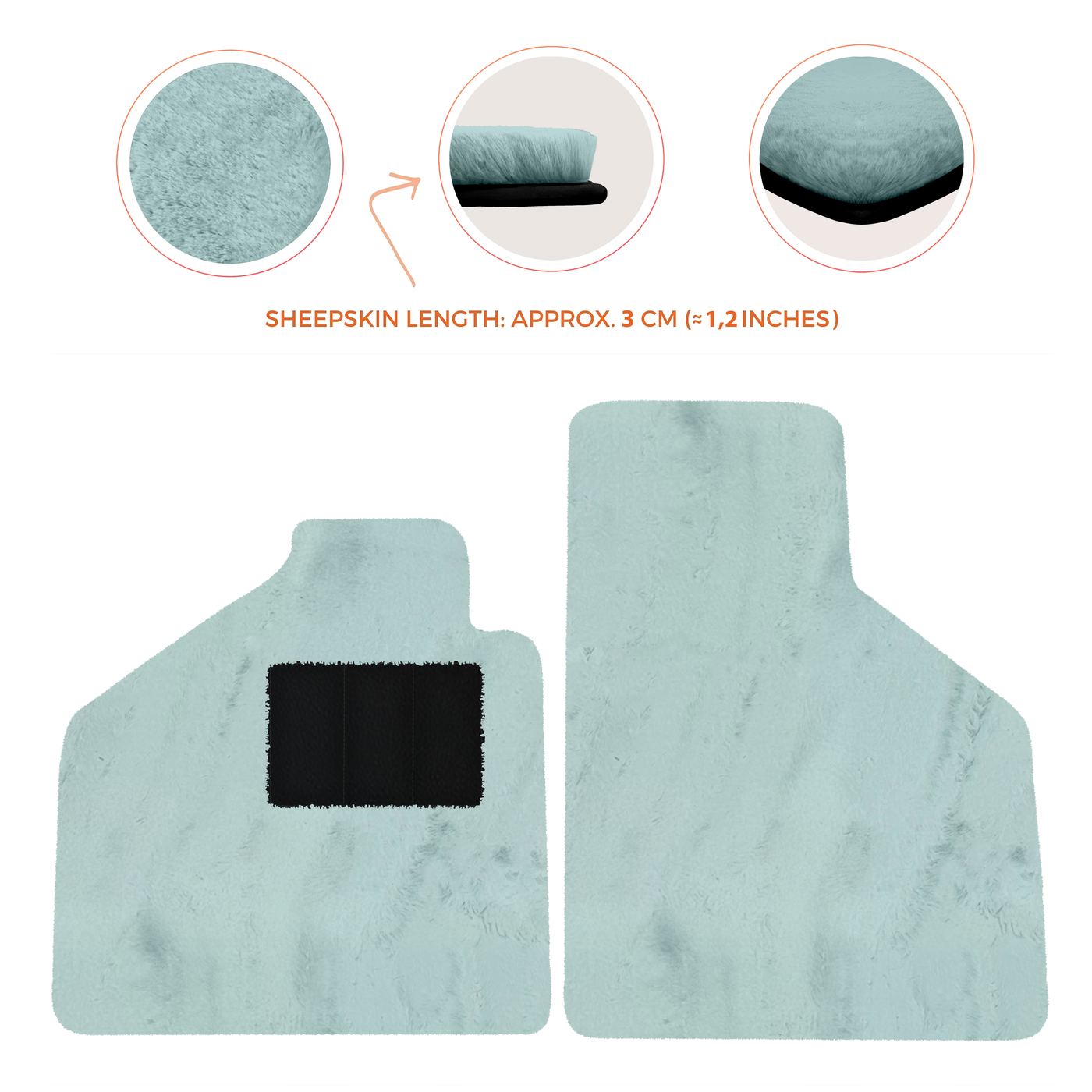 Premium Sheepskin Floor Mats for Lamborghini Aventador (2012-2022)