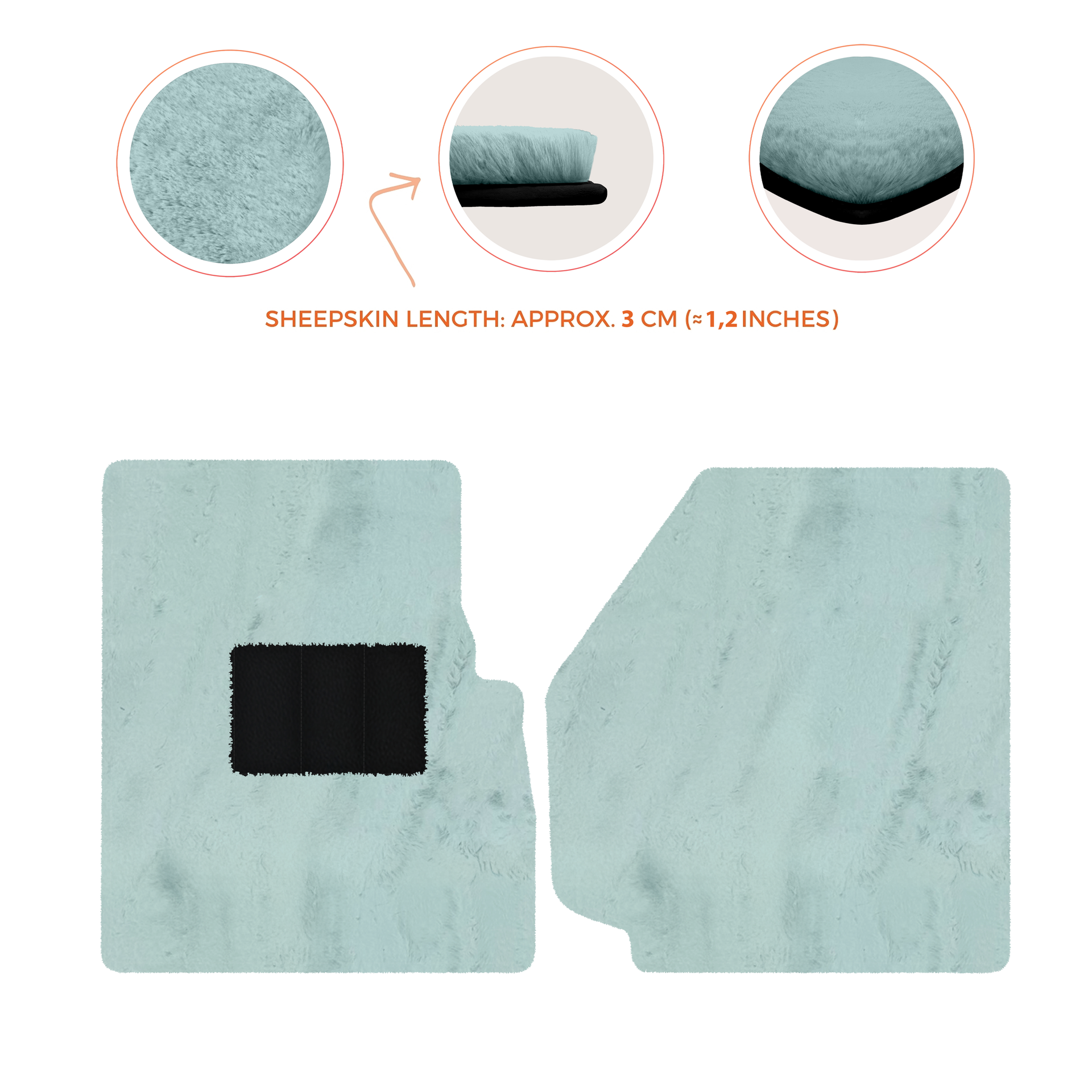 Premium Sheepskin Floor Mats for Land Rover Discovery (2004-2009)