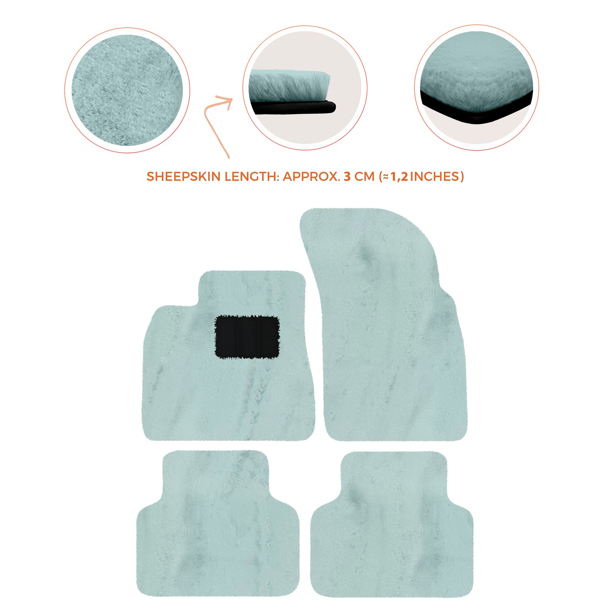 Premium Luxury Sheepskin Floor Mats for Bentley Bentayga 2015-2023