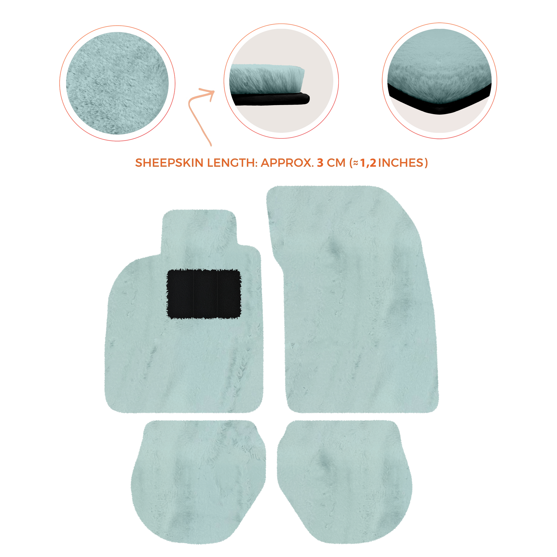 Tapis de voiture noirs pour Porsche 993 (1994-1998) avec - AutoWin