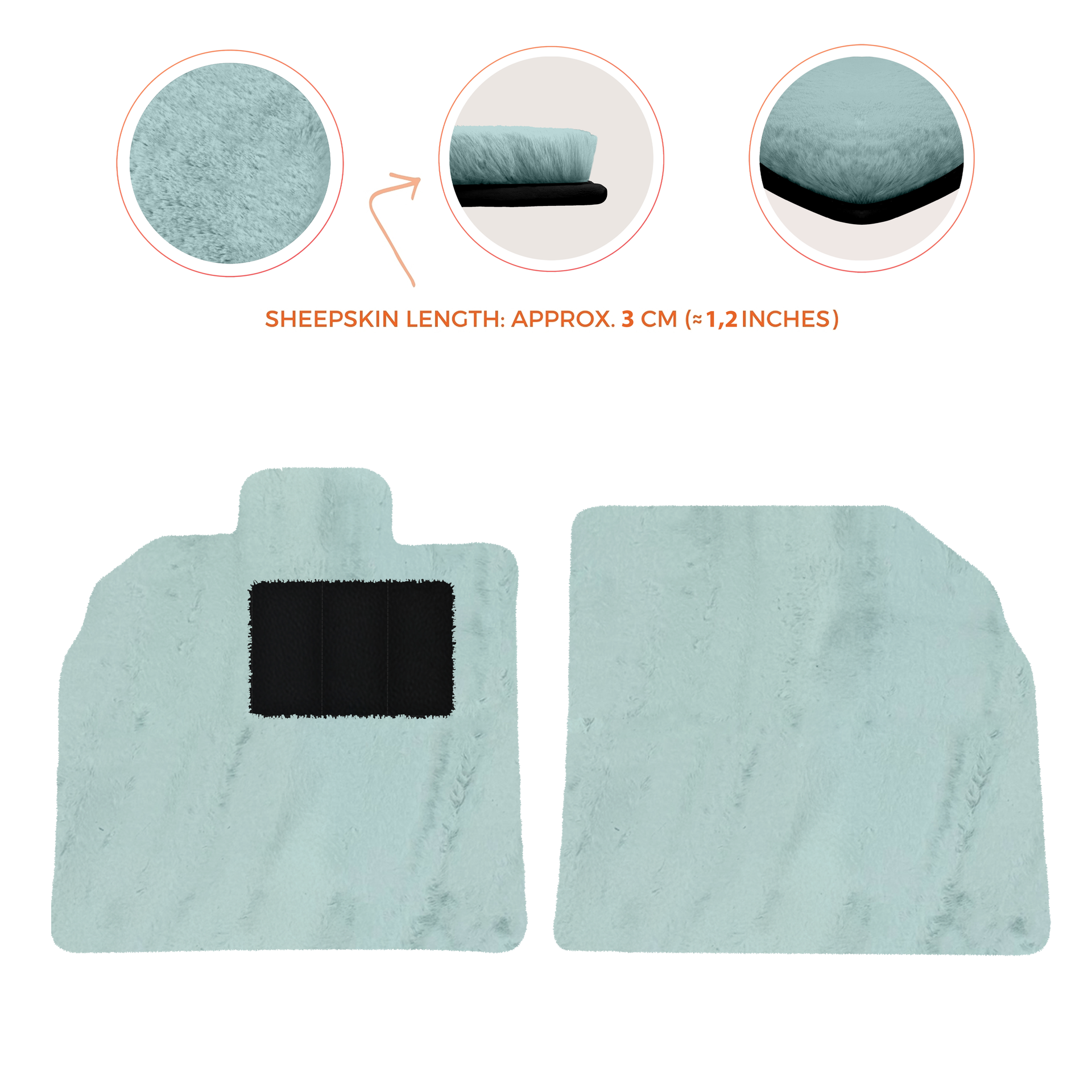 Black Floor Mats for Lamborghini Aventador SV with Alcantara Leather - AutoWin.EU