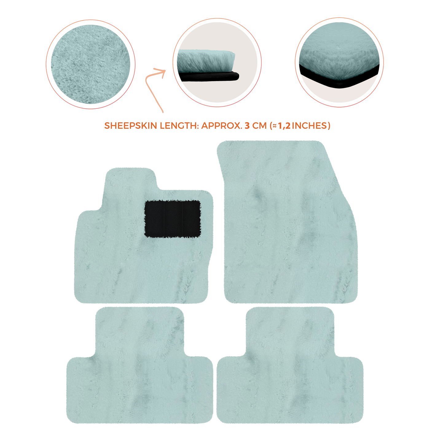 Premium Sheepskin Floor Mats for Range Rover Vehicles (2012-2022)