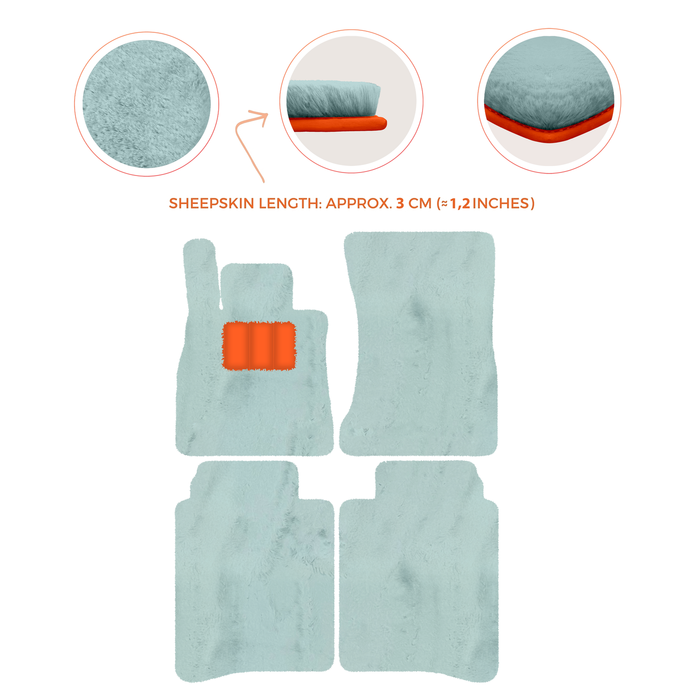 Luxury Sheepskin Floor Mats for Mercedes-Benz S-Class X222 | 2015-2021